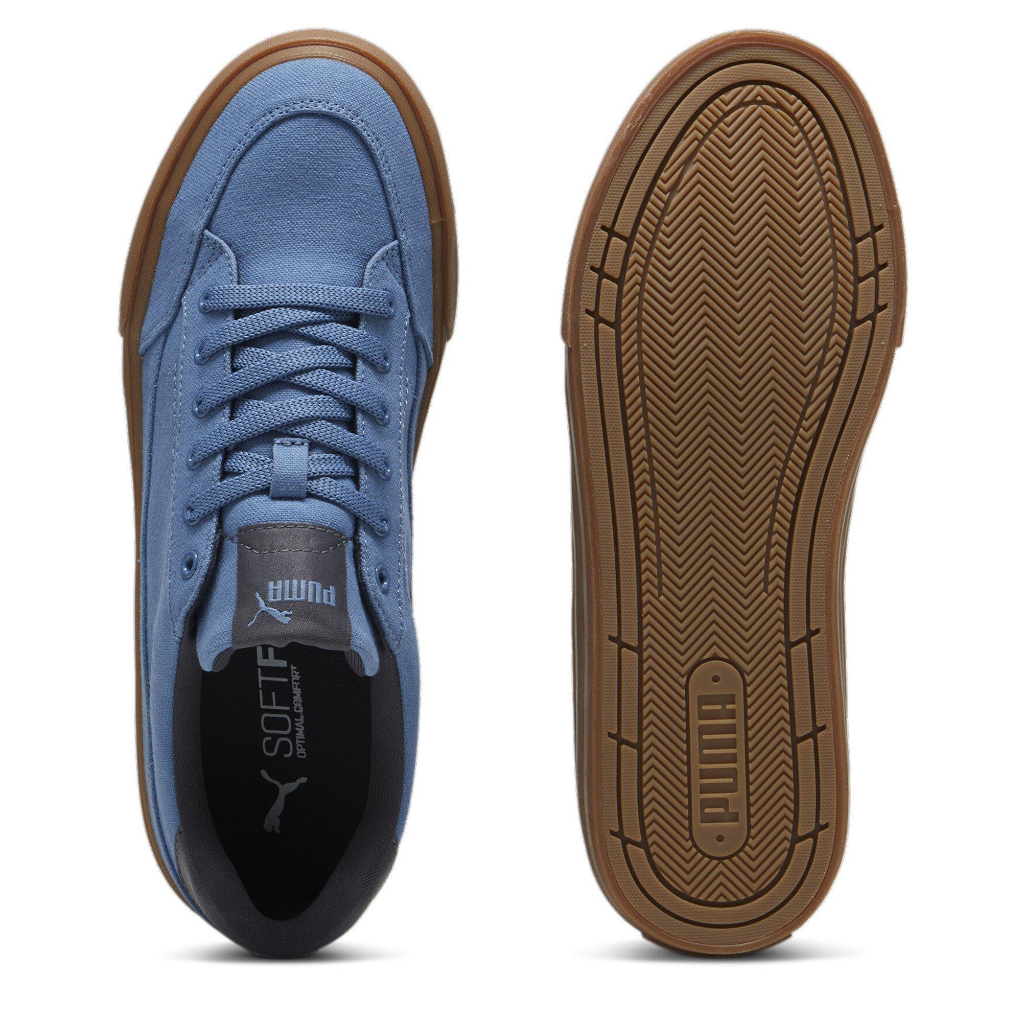 Blue/Gray-Gum - Puma - Court Class Vulc Trainers Mens - 3