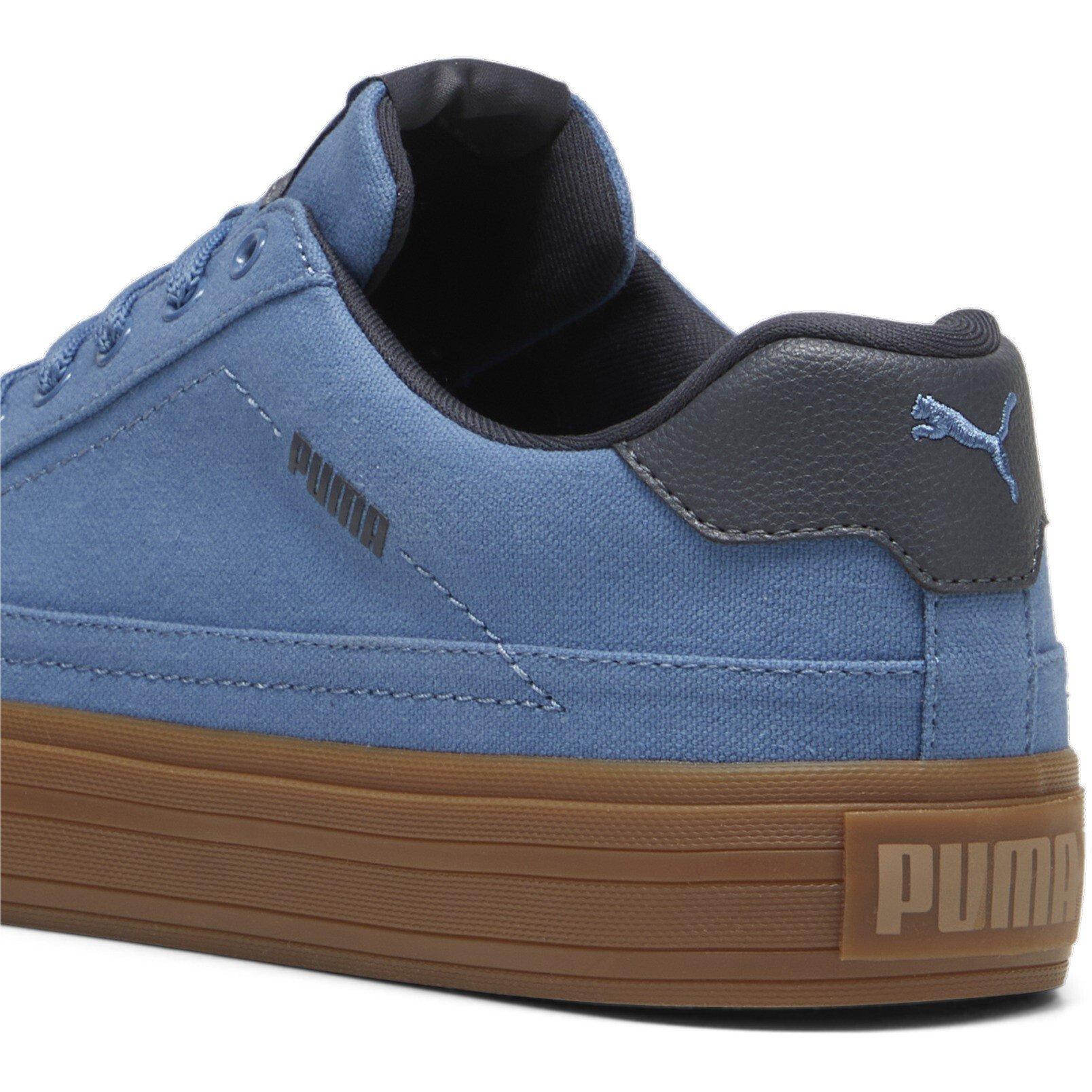 Blue/Gray-Gum - Puma - Court Class Vulc Trainers Mens - 5