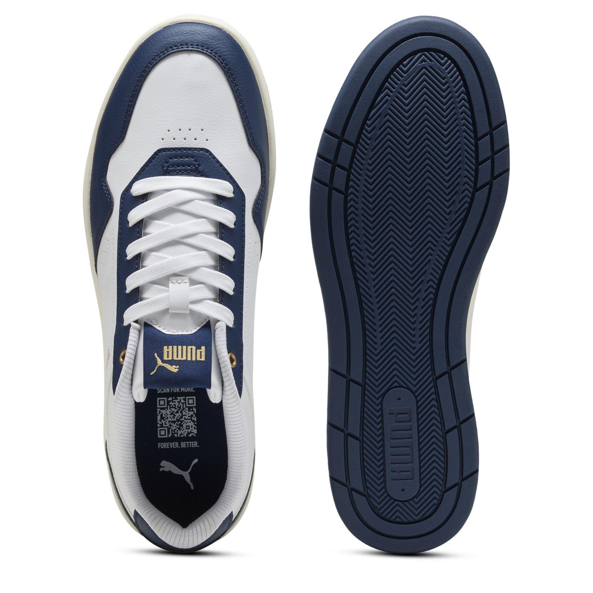 White-Blue-Gold - Puma - Court Classic Mens Trainers - 3