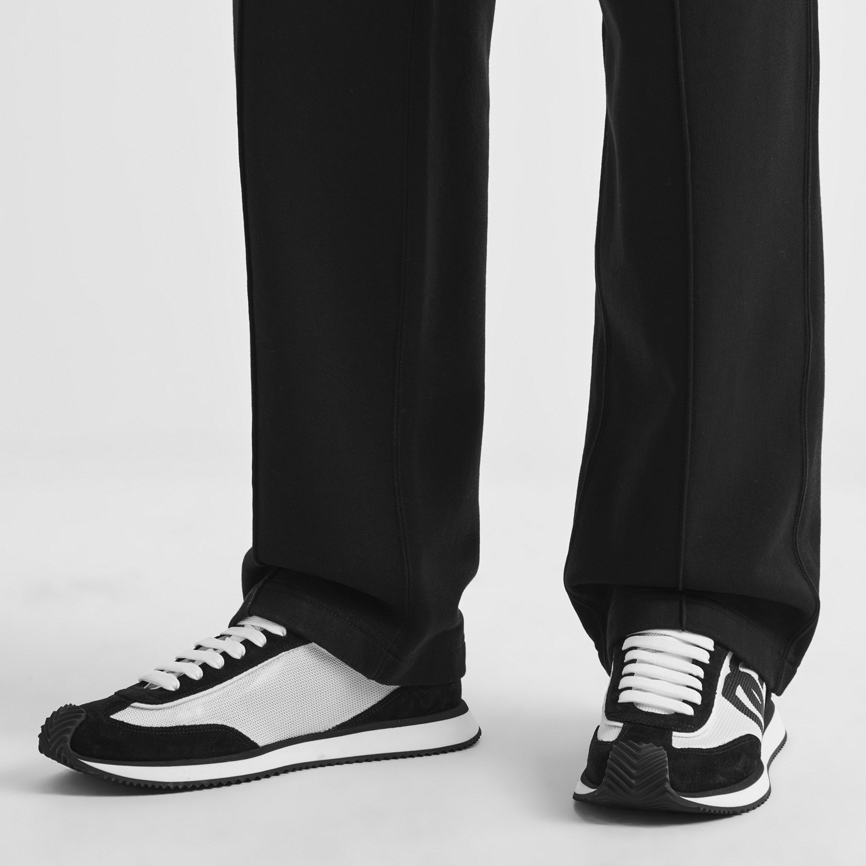 White/Black - Dolce and Gabbana - Men's Aria Suede Runners - 3