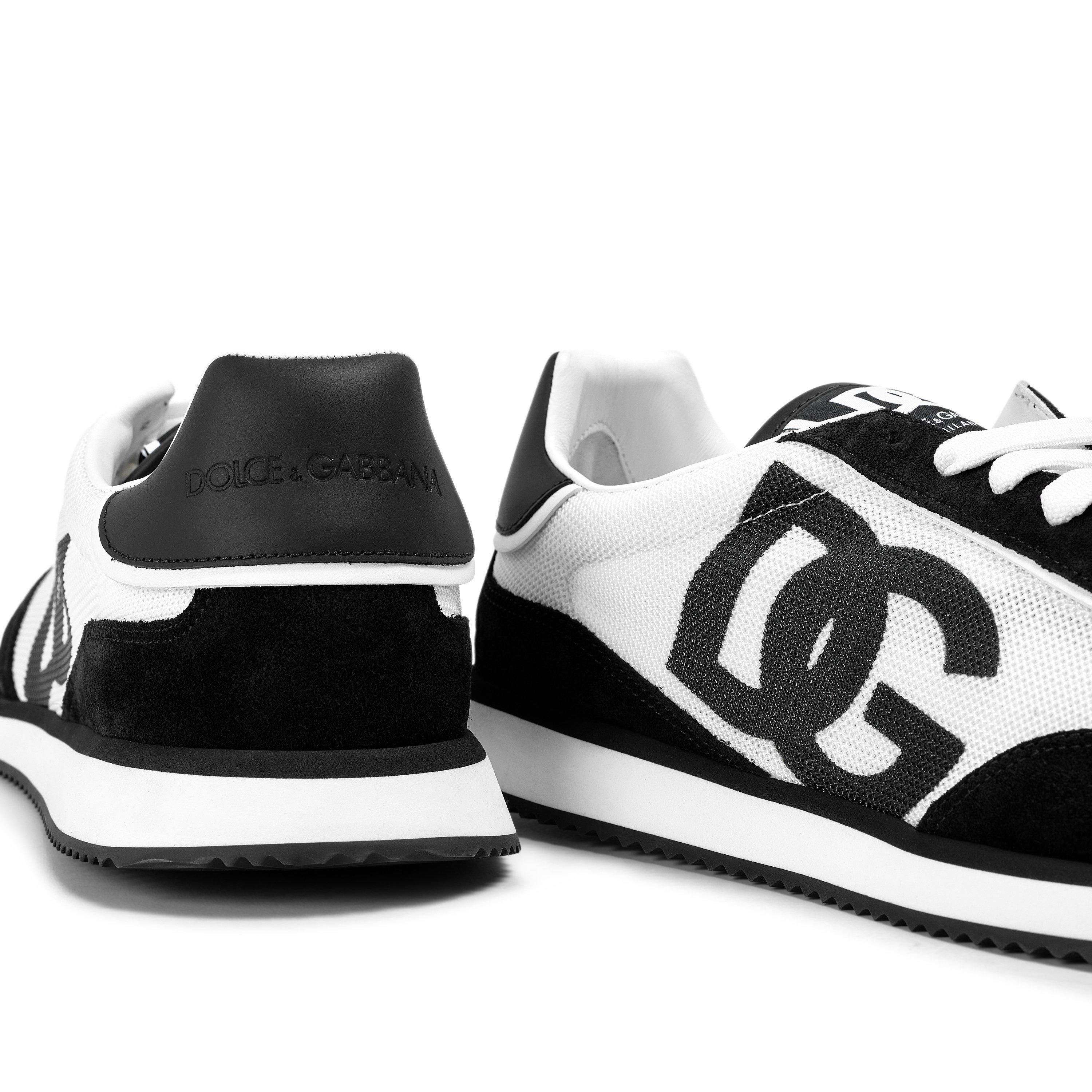 White/Black - Dolce and Gabbana - Men's Aria Suede Runners - 4