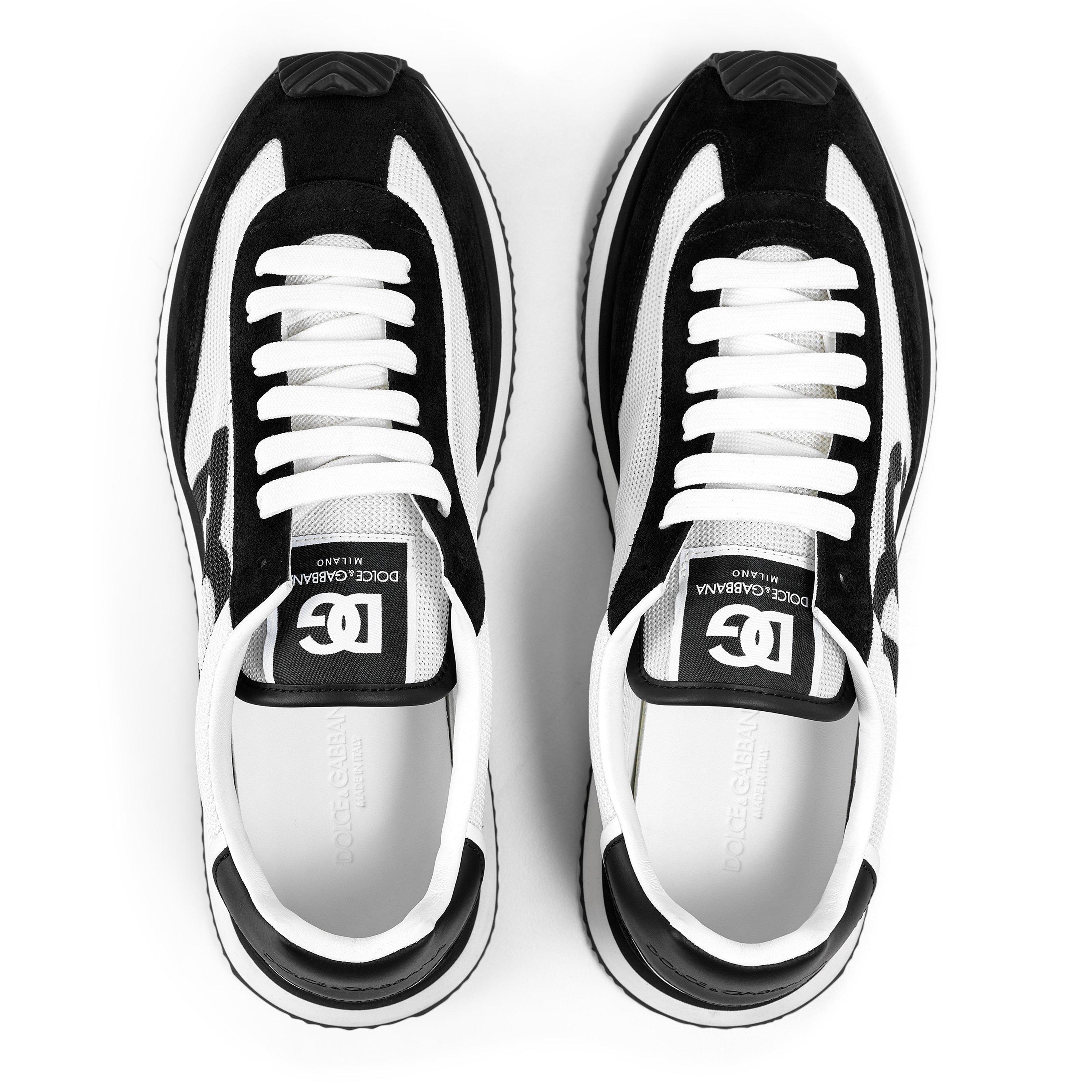 White/Black - Dolce and Gabbana - Men's Aria Suede Runners - 5