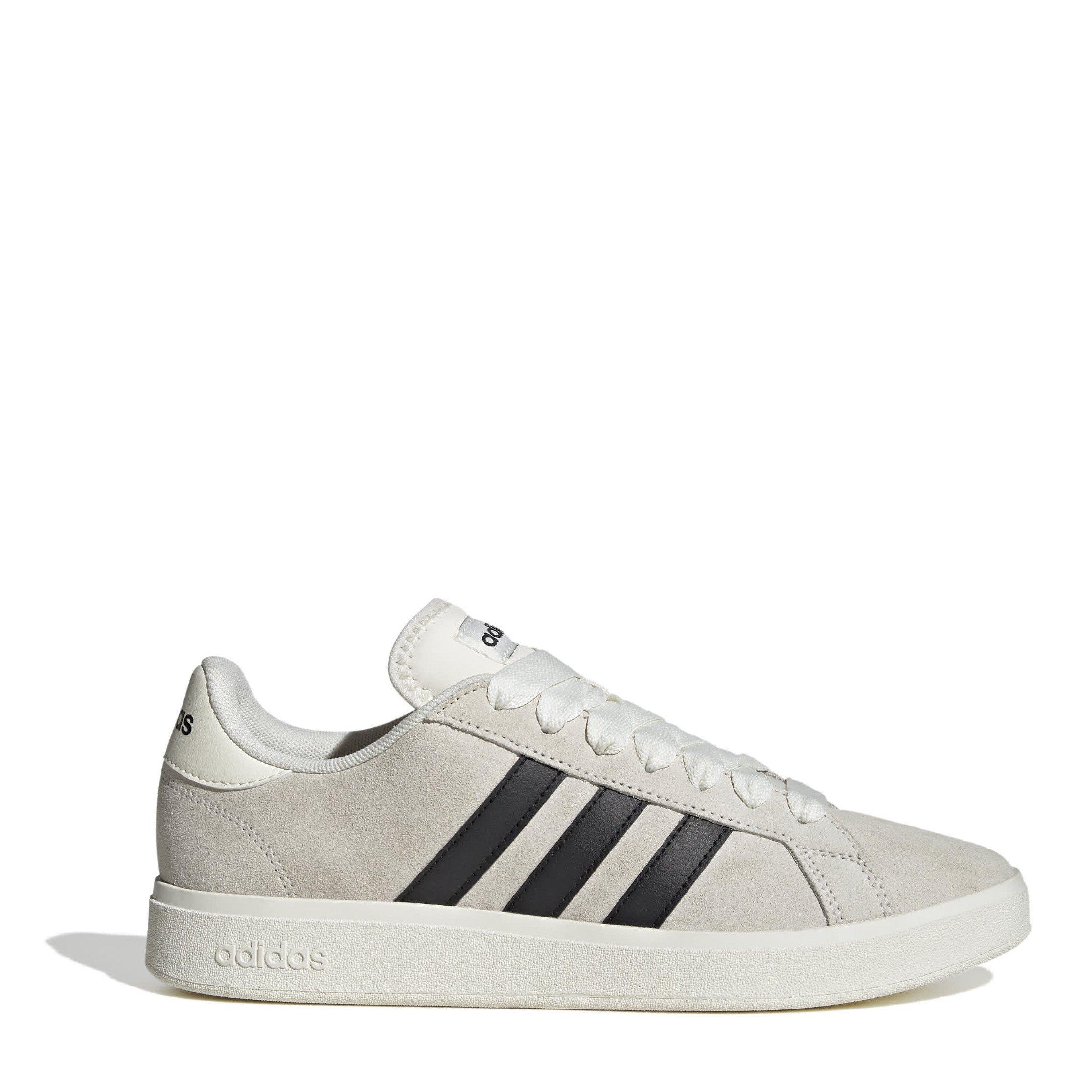 Adidas Men's Adiads Grand Court Base 00S Shoes - Off White/Black - 7.5 (41.3)