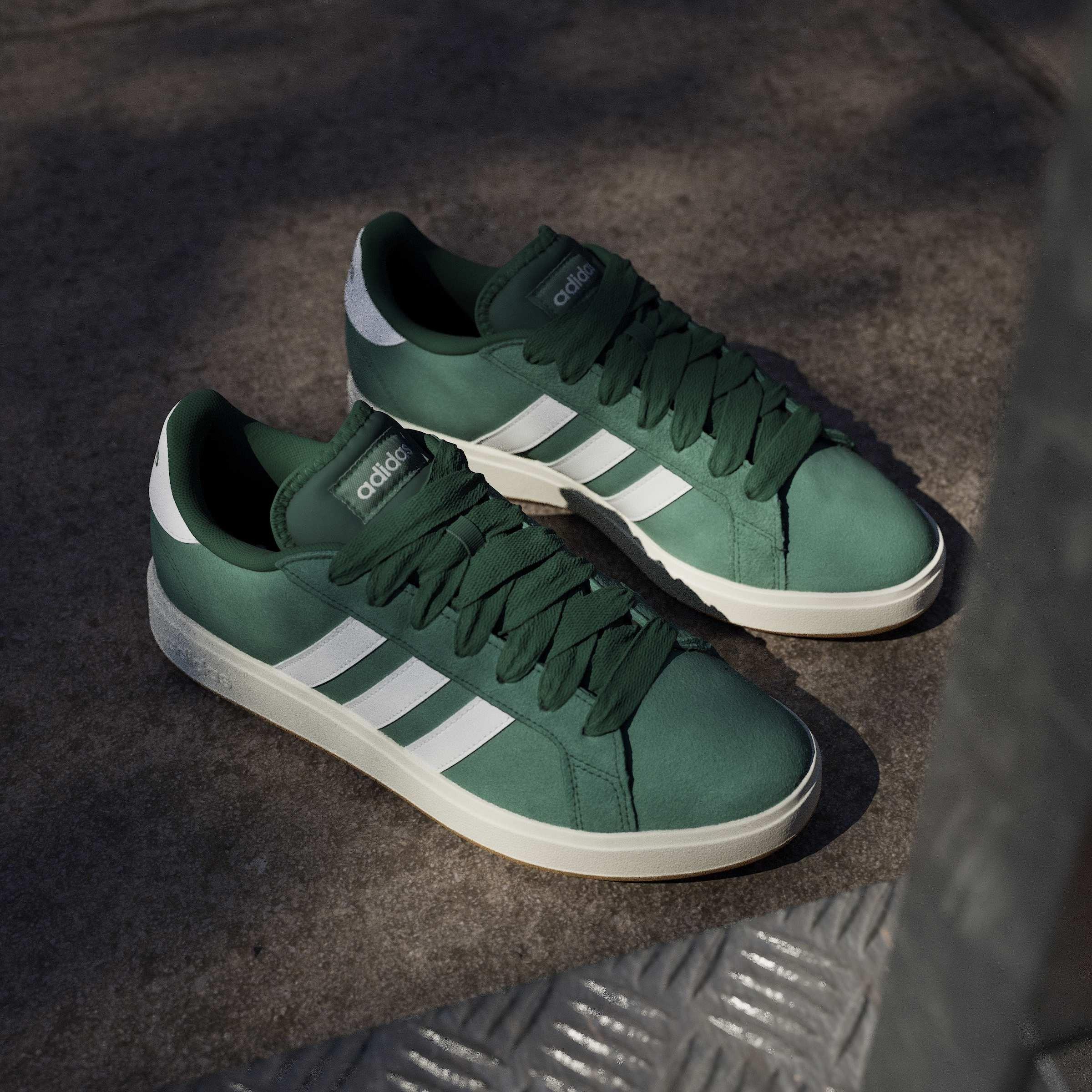 Groen/Wit - adidas - Grand Court Base 00s Shoes Mens - 11