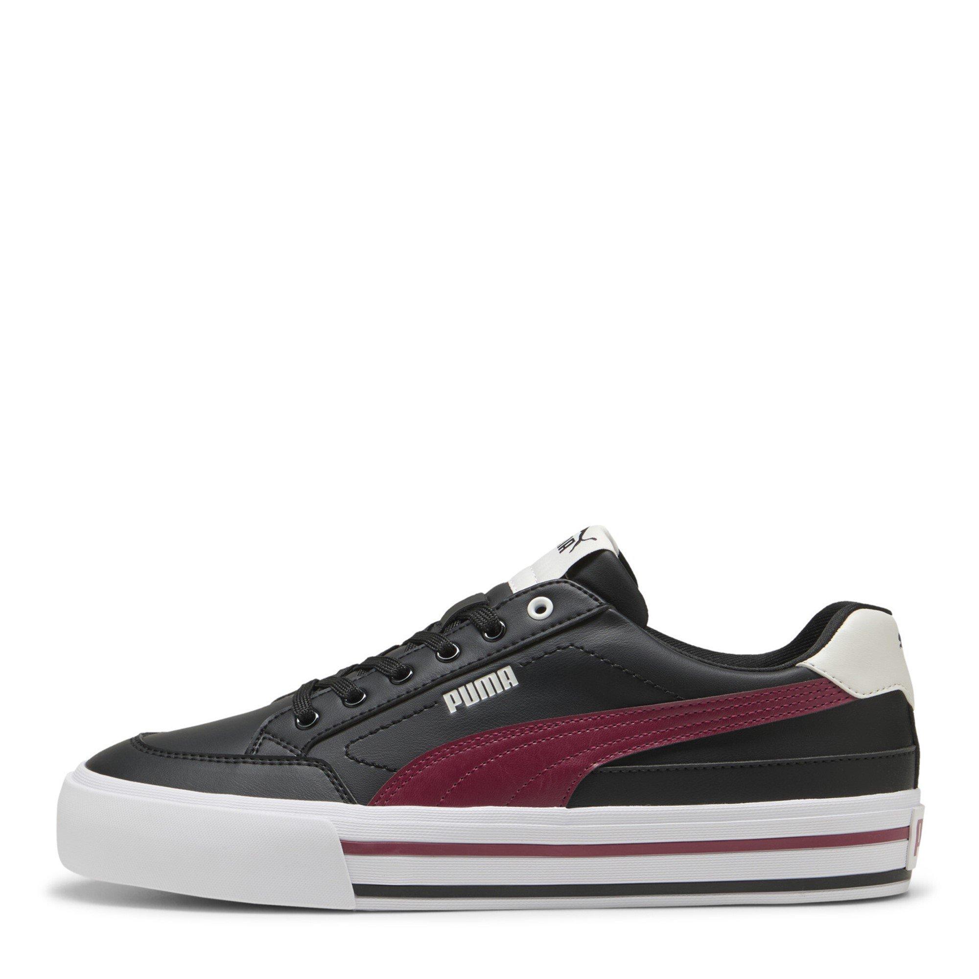 Black-Red-White - Puma - Court Vulcanised Formstrip Mens Shoes - 2
