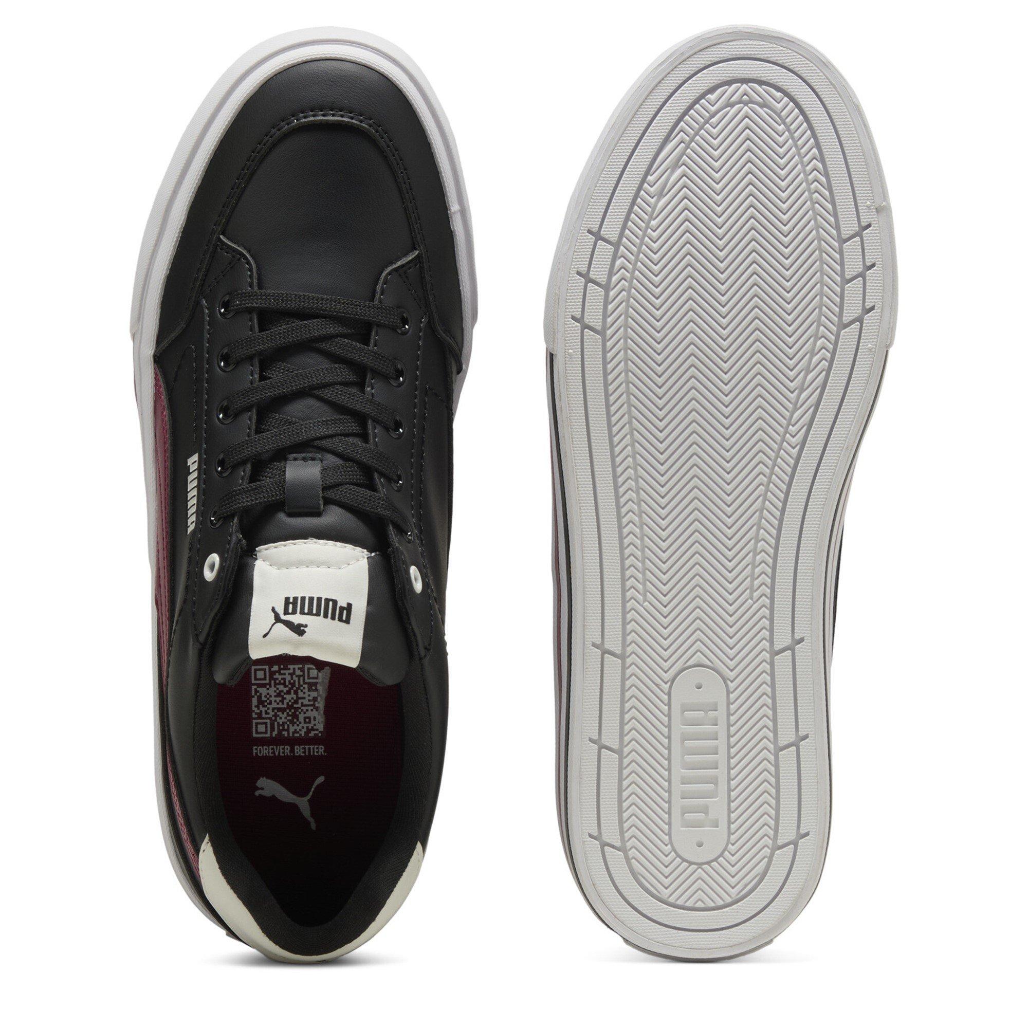 Black-Red-White - Puma - Court Vulcanised Formstrip Mens Shoes - 3