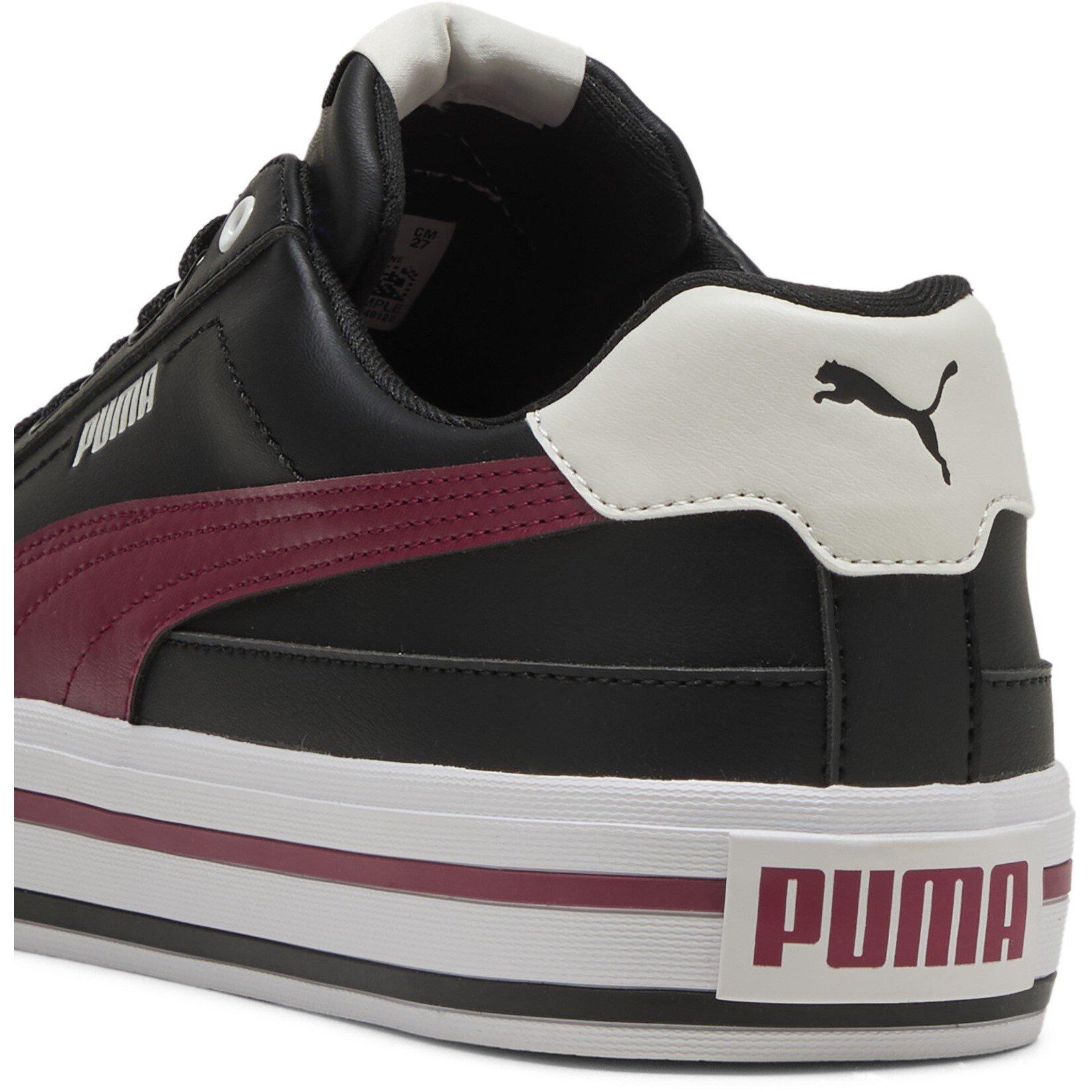 Black-Red-White - Puma - Court Vulcanised Formstrip Mens Shoes - 5