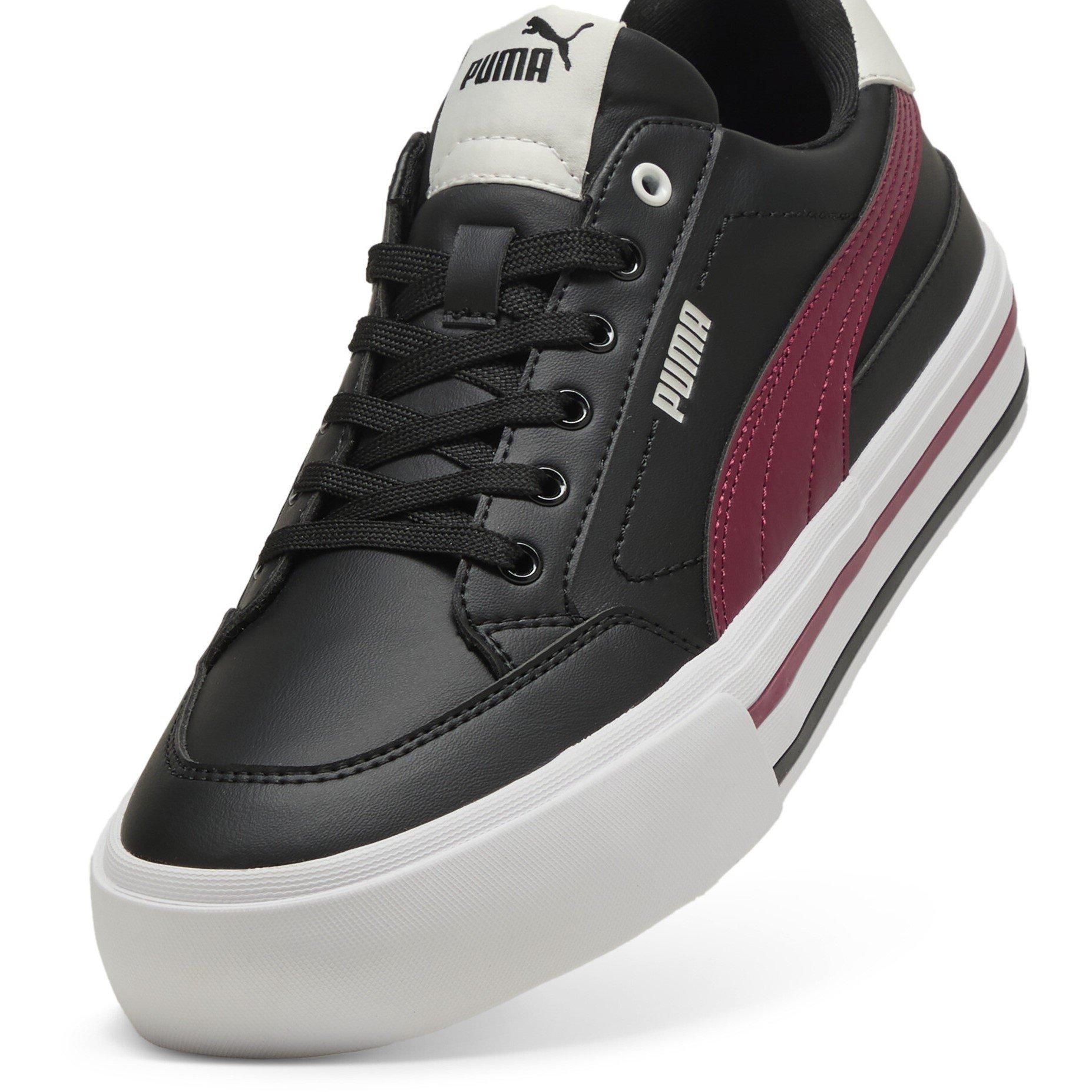Black-Red-White - Puma - Court Vulcanised Formstrip Mens Shoes - 6