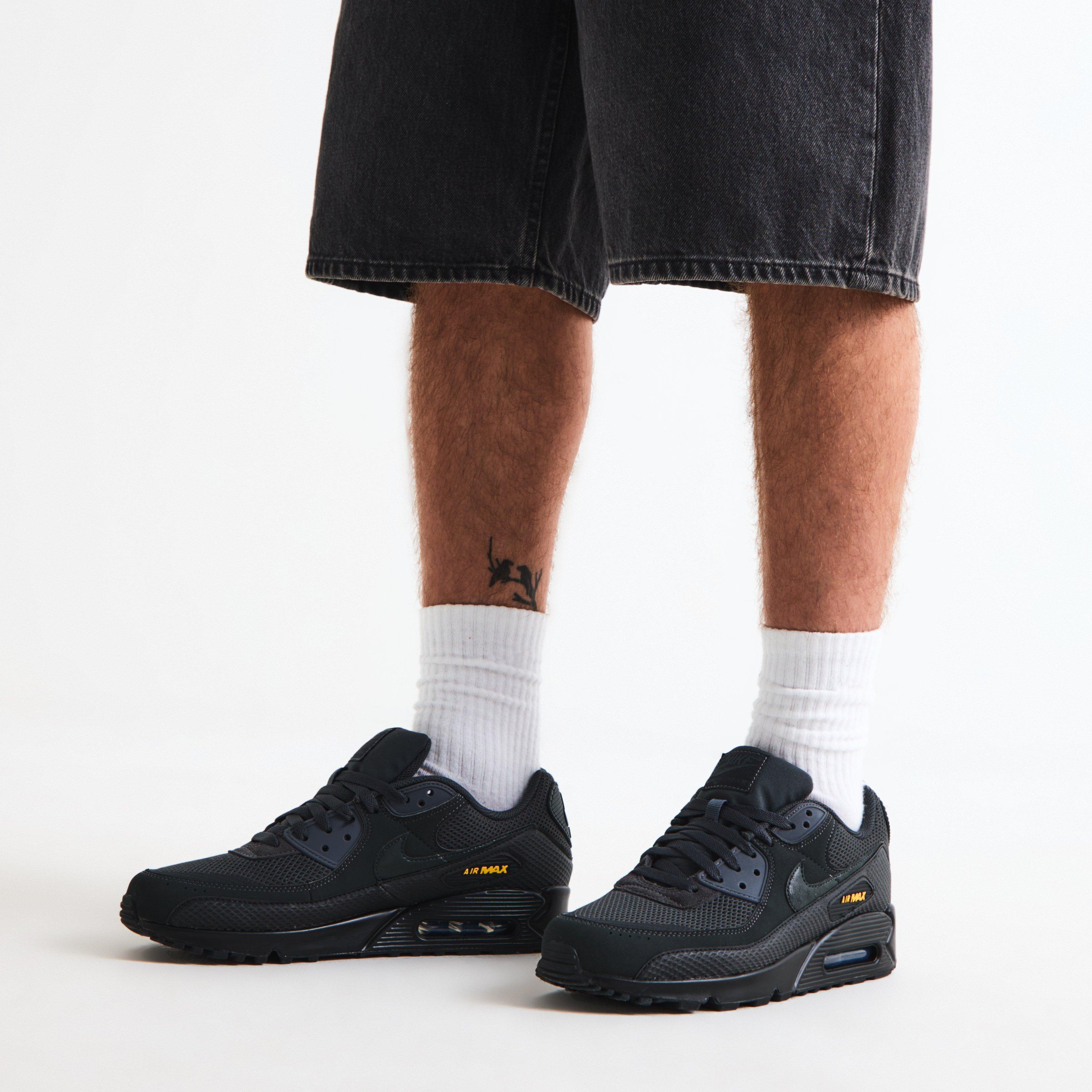 Anth/Smoke Grey - Nike - Men's Air Max 90 Leather Runners - 3