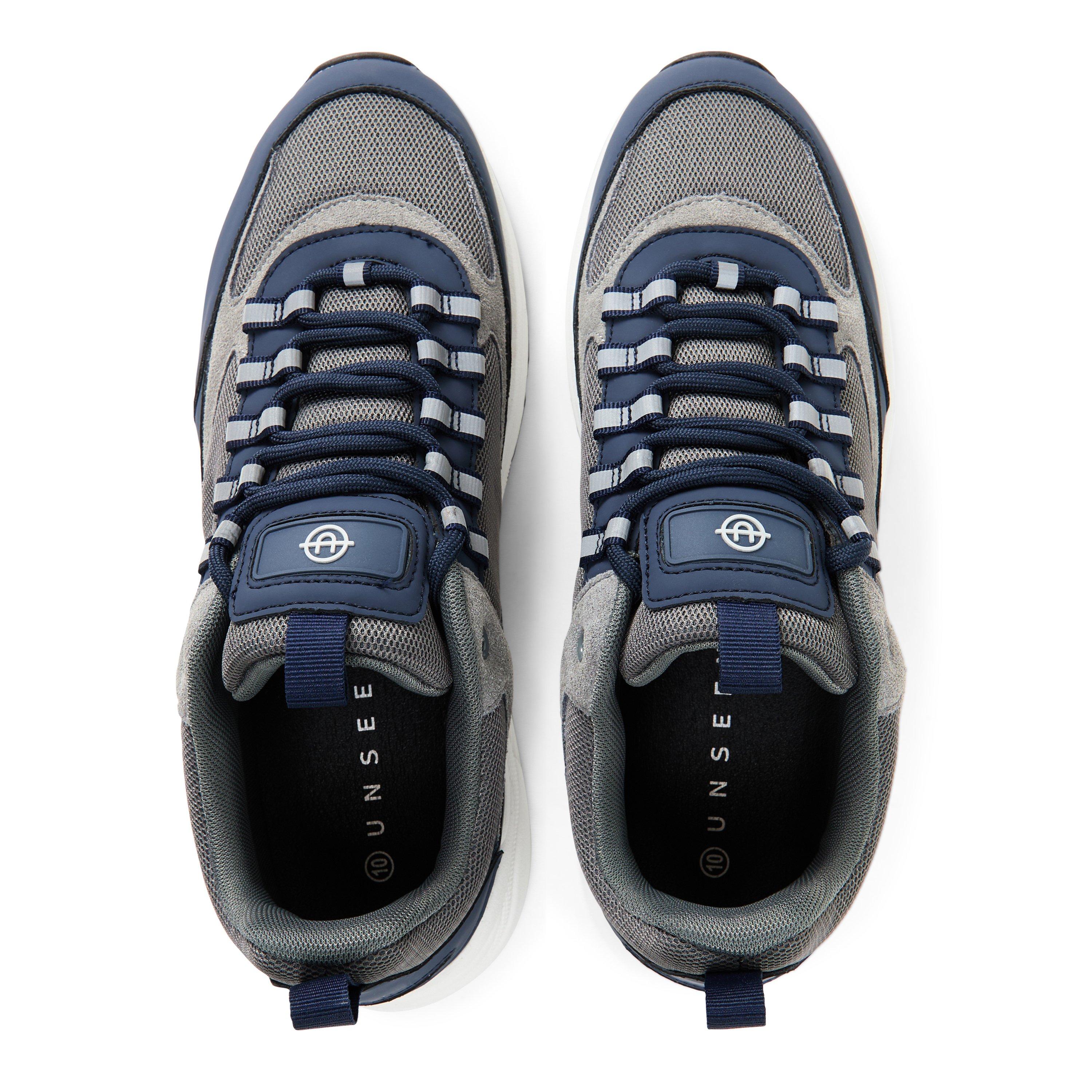Navy/Grey - Unseen Footwear - Men's Clarn Run Trainers - 4
