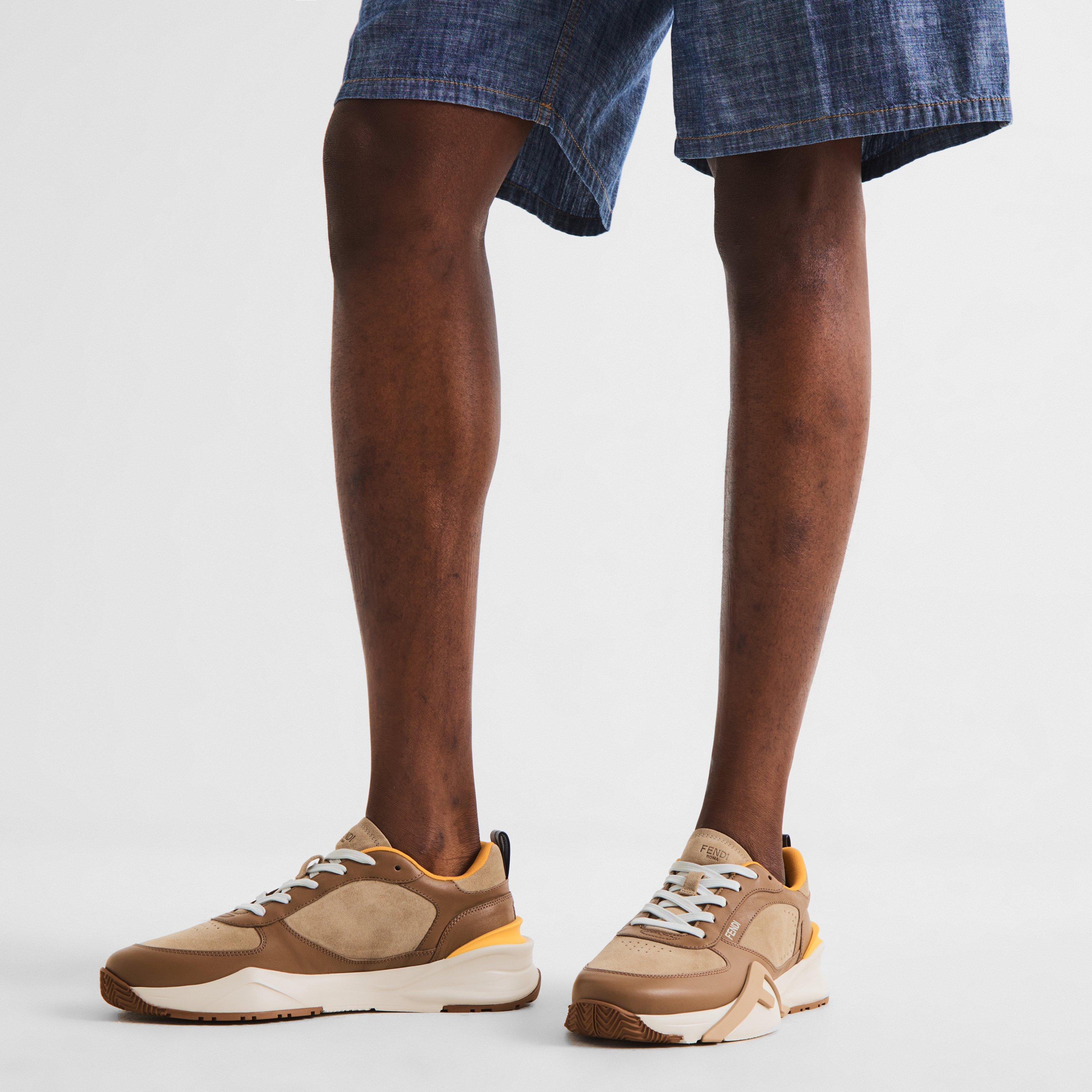 Beige - Fendi - Mens Flow Trainers - 3