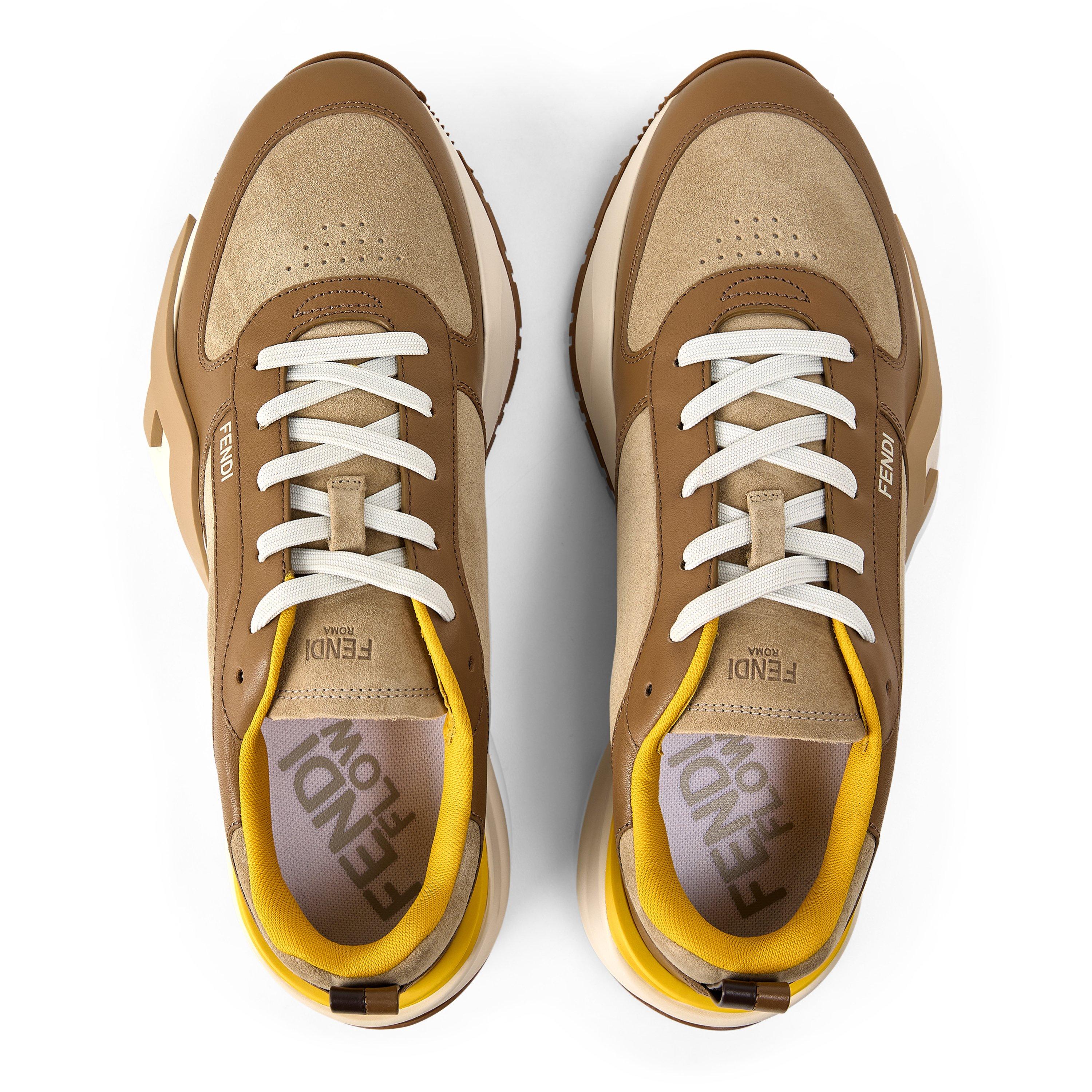 Beige - Fendi - Mens Flow Trainers - 5