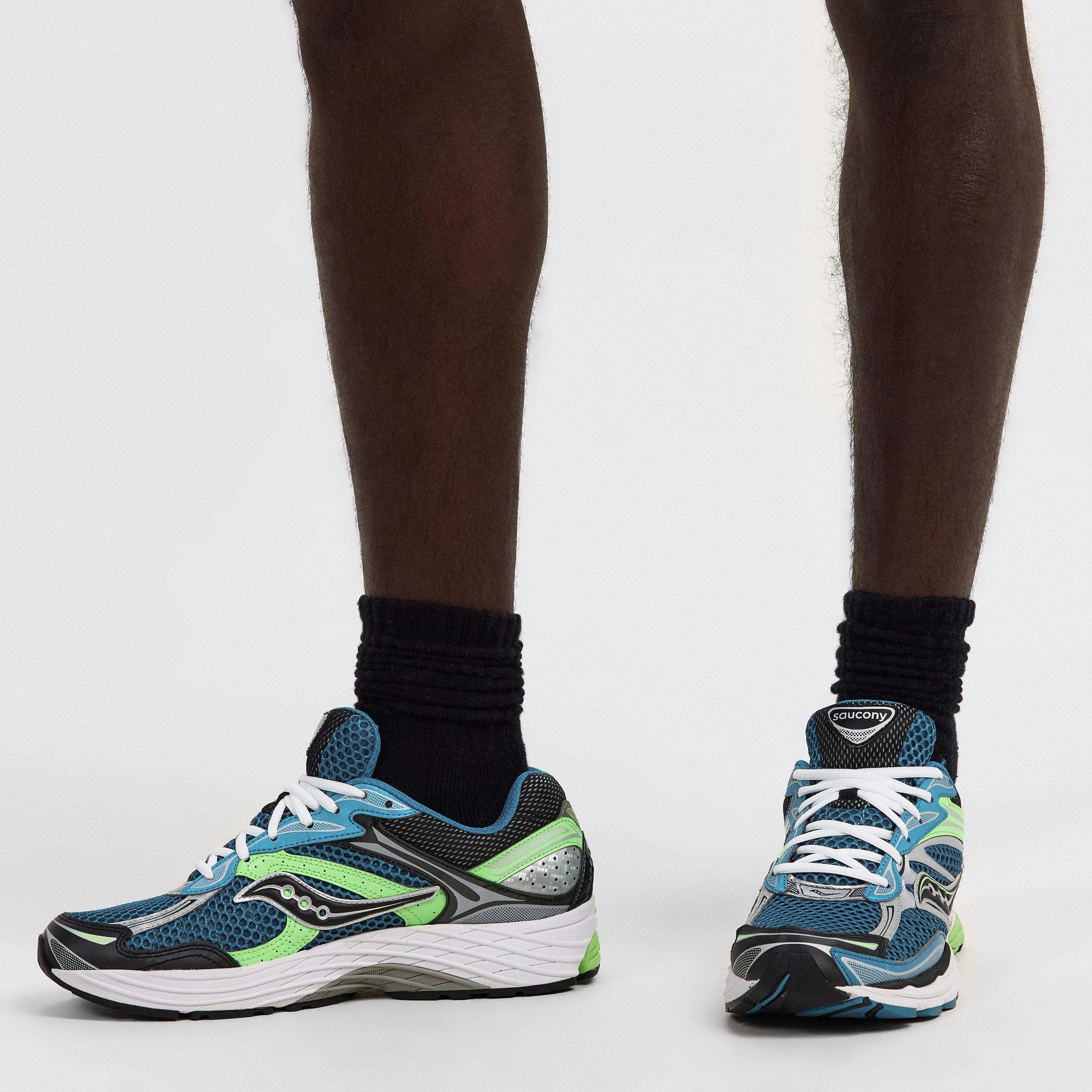 Blue/Lime - Saucony - Men's Progrid Omni Progrid System Runners - 3