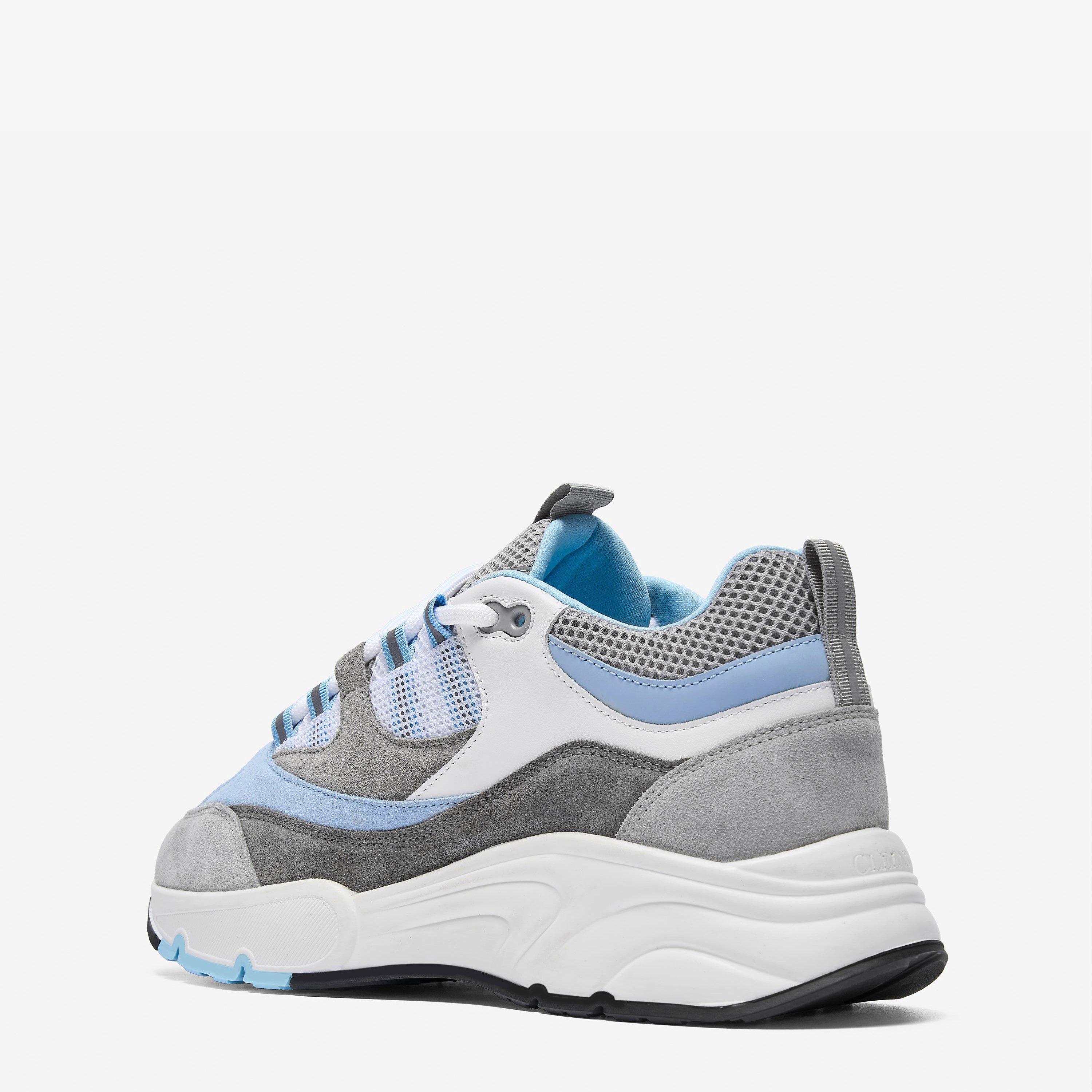 Powder Blue - Cleens - Men's Aero Leather Trainers - 3