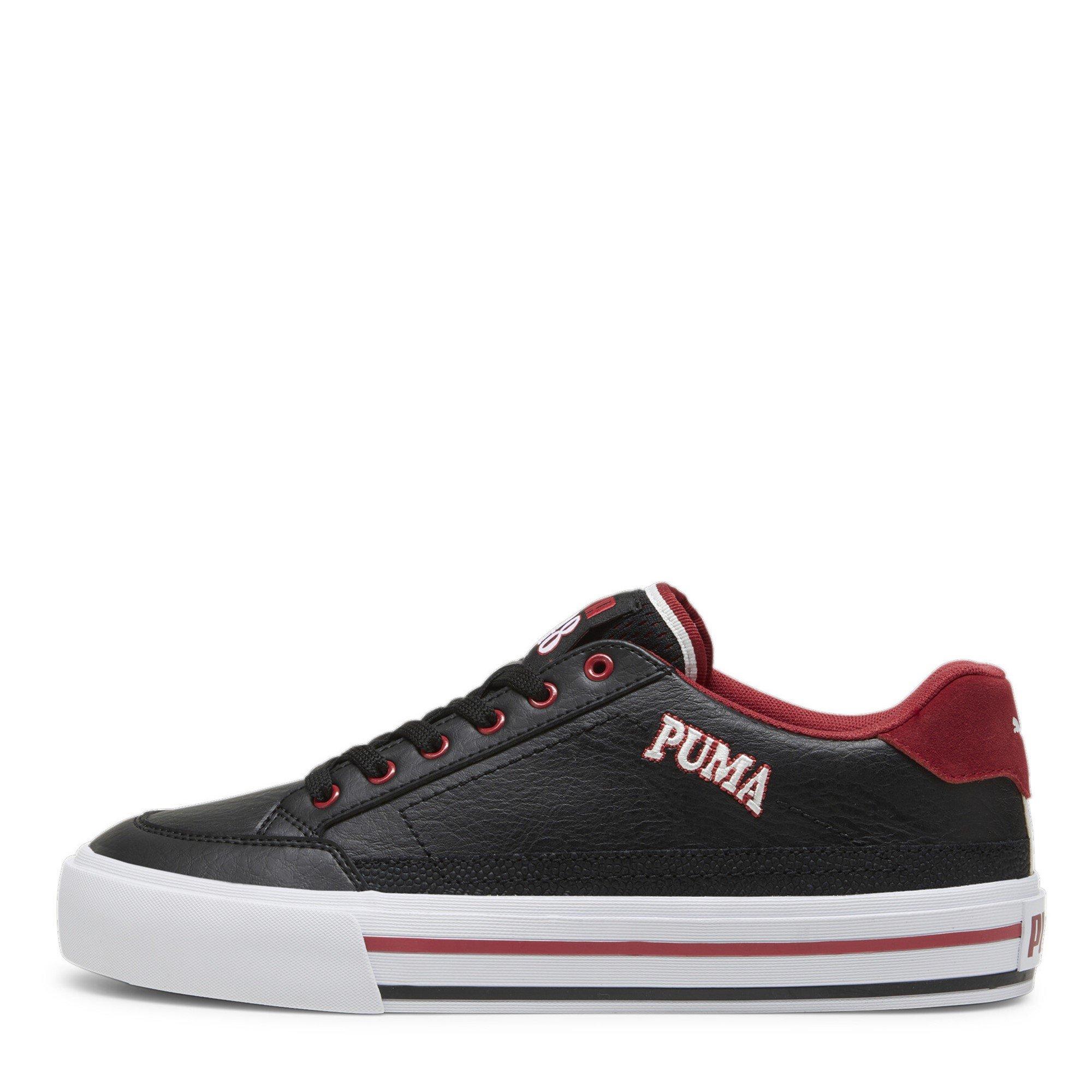 Blk-White-C.Red - Puma - Vulc Retro Club Mens Court Trainers - 2