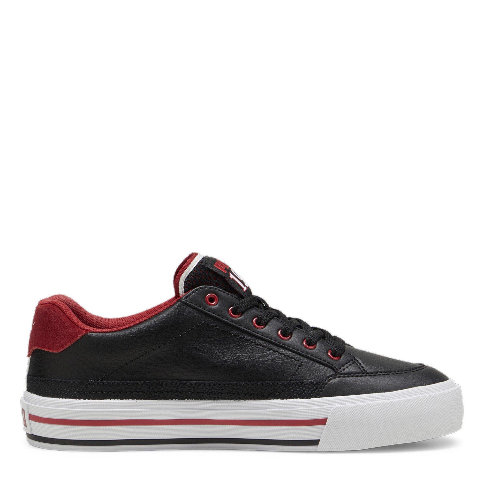 Blk-White-C.Red - Puma - Vulc Retro Club Mens Court Trainers - 4