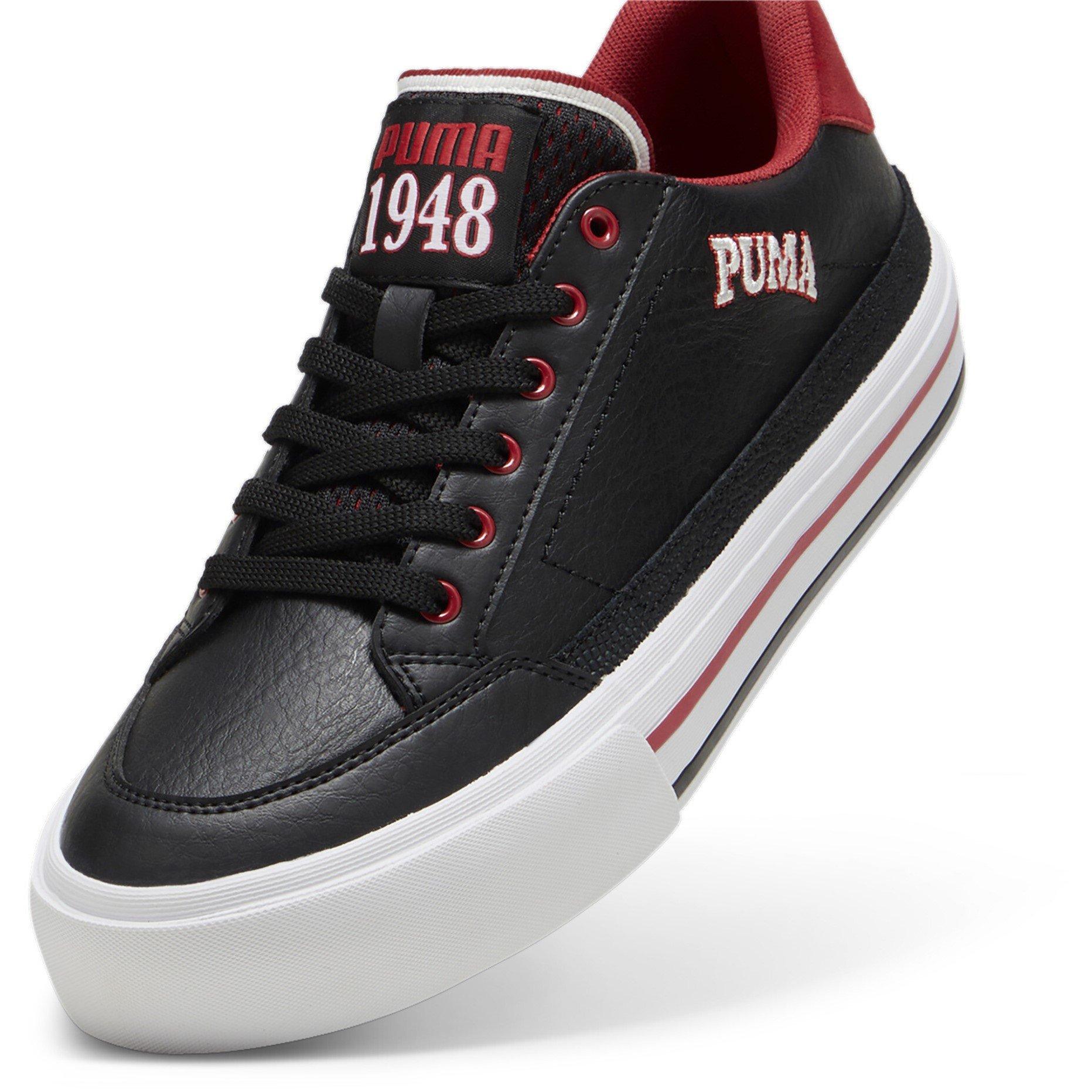 Blk-White-C.Red - Puma - Vulc Retro Club Mens Court Trainers - 6