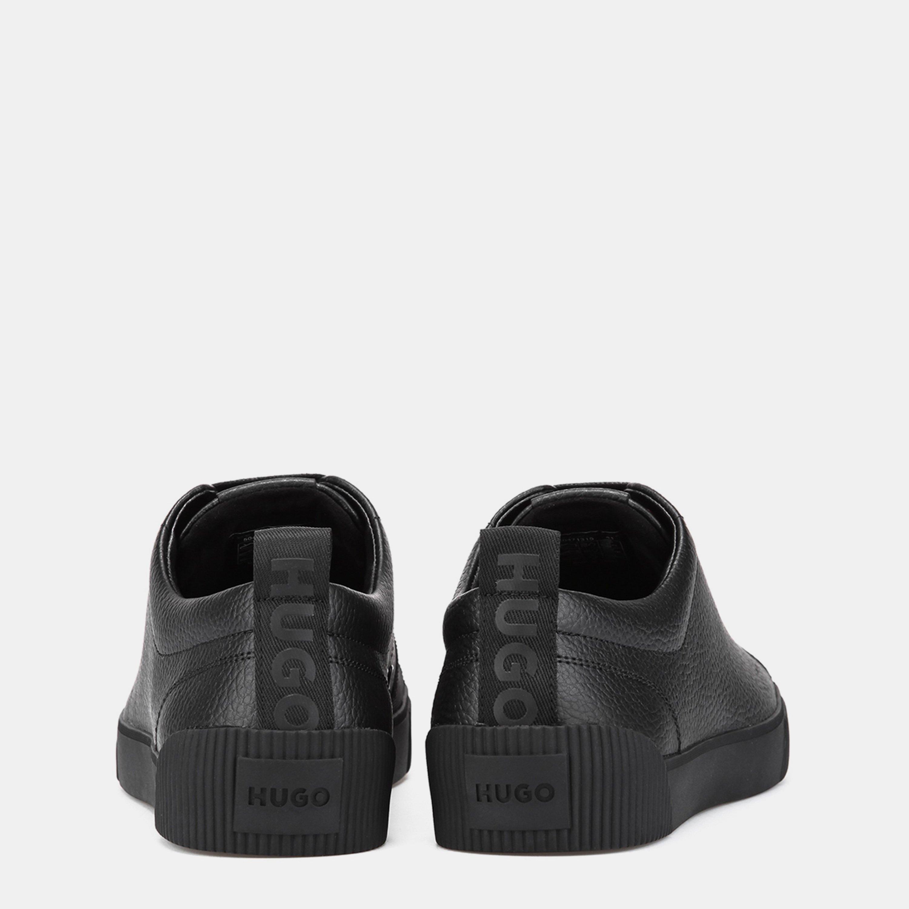 Black 001 - Hugo - Zero Leather Trainers - 5