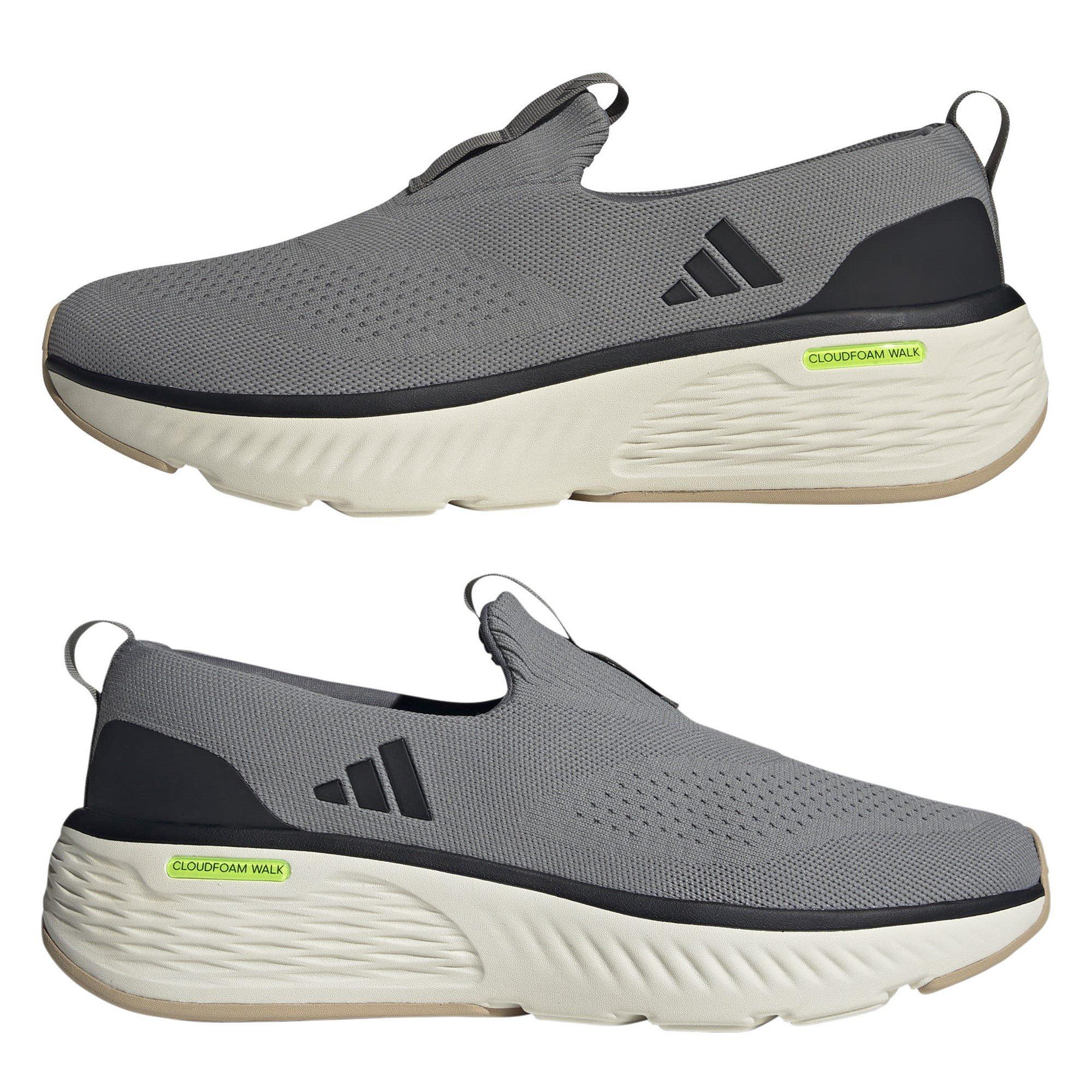 Grigio/Bianco - adidas - Cloudfoam Go Lounger Slip On Walking Shoes - 11