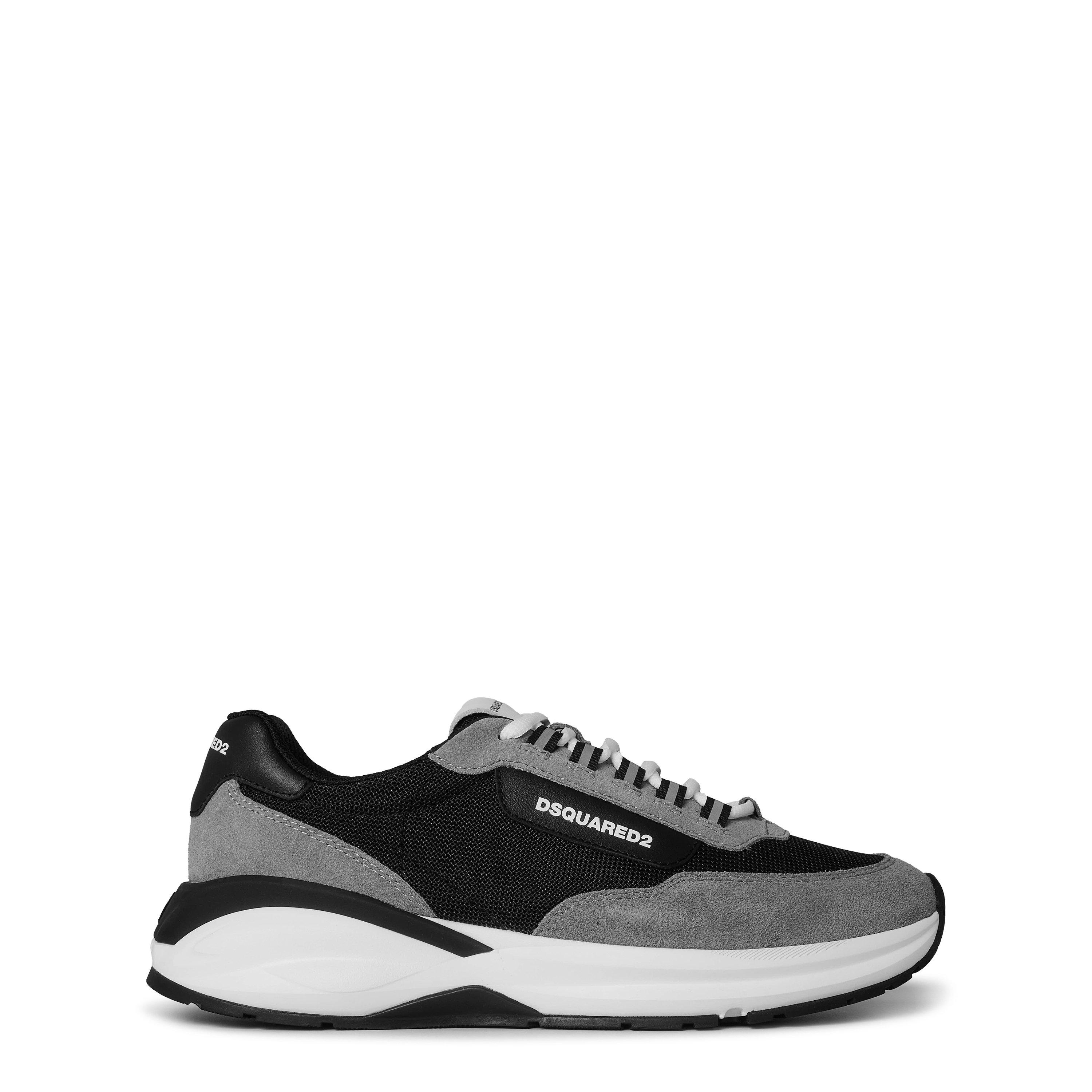 Dark Grey/Black - DSquared2 - Suede Dash Sneakers - 1