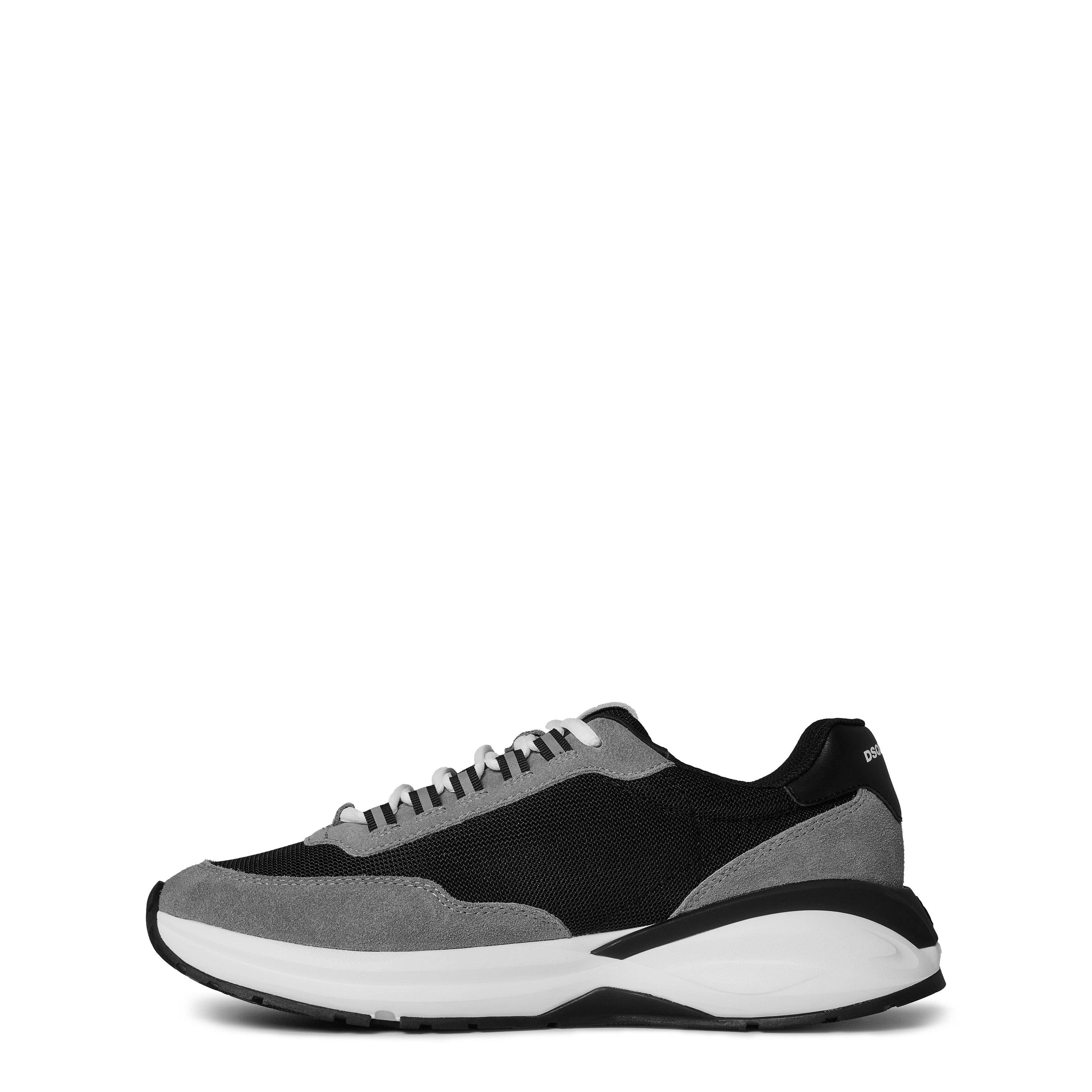 Dark Grey/Black - DSquared2 - Suede Dash Sneakers - 3