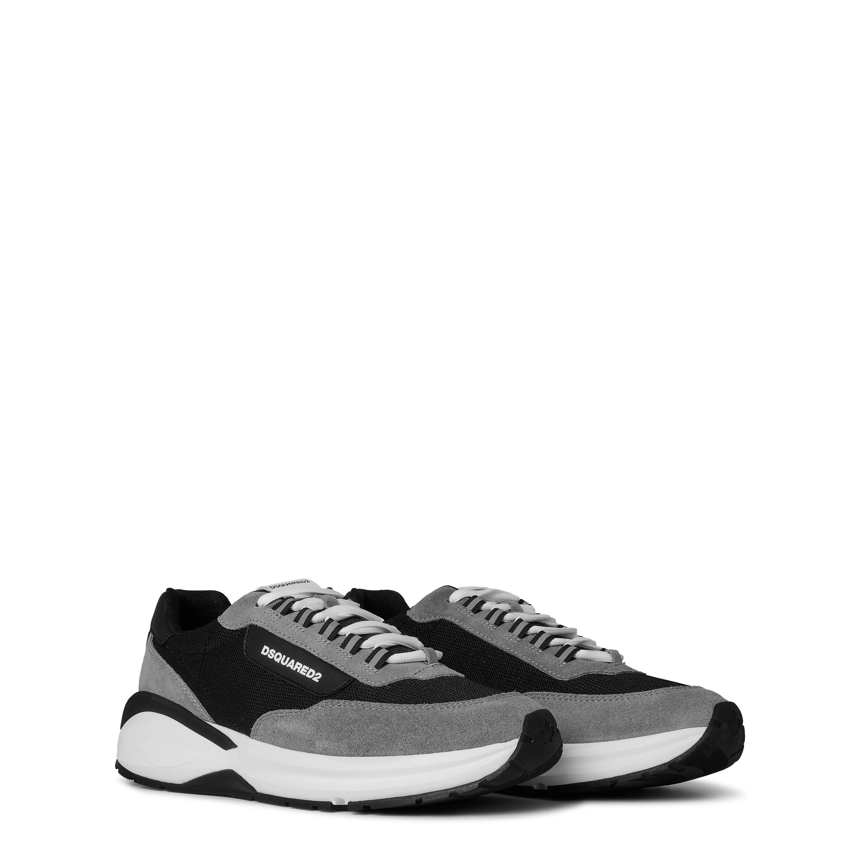Dark Grey/Black - DSquared2 - Suede Dash Sneakers - 4