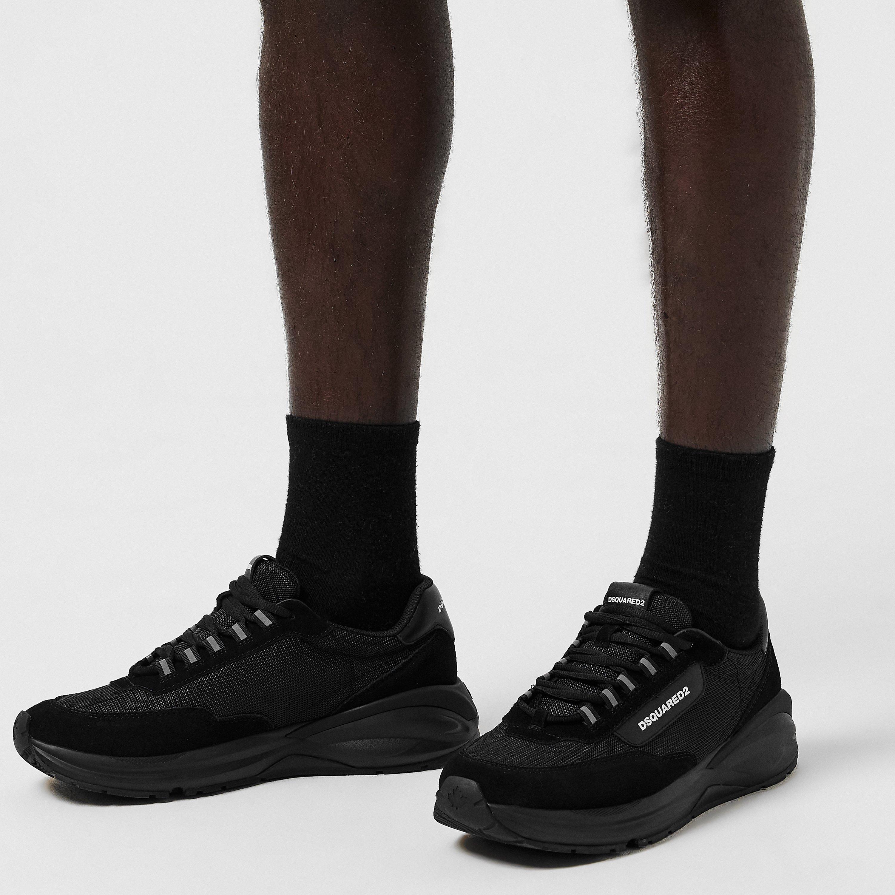 Black/Black - DSquared2 - Suede Dash Sneakers - 2