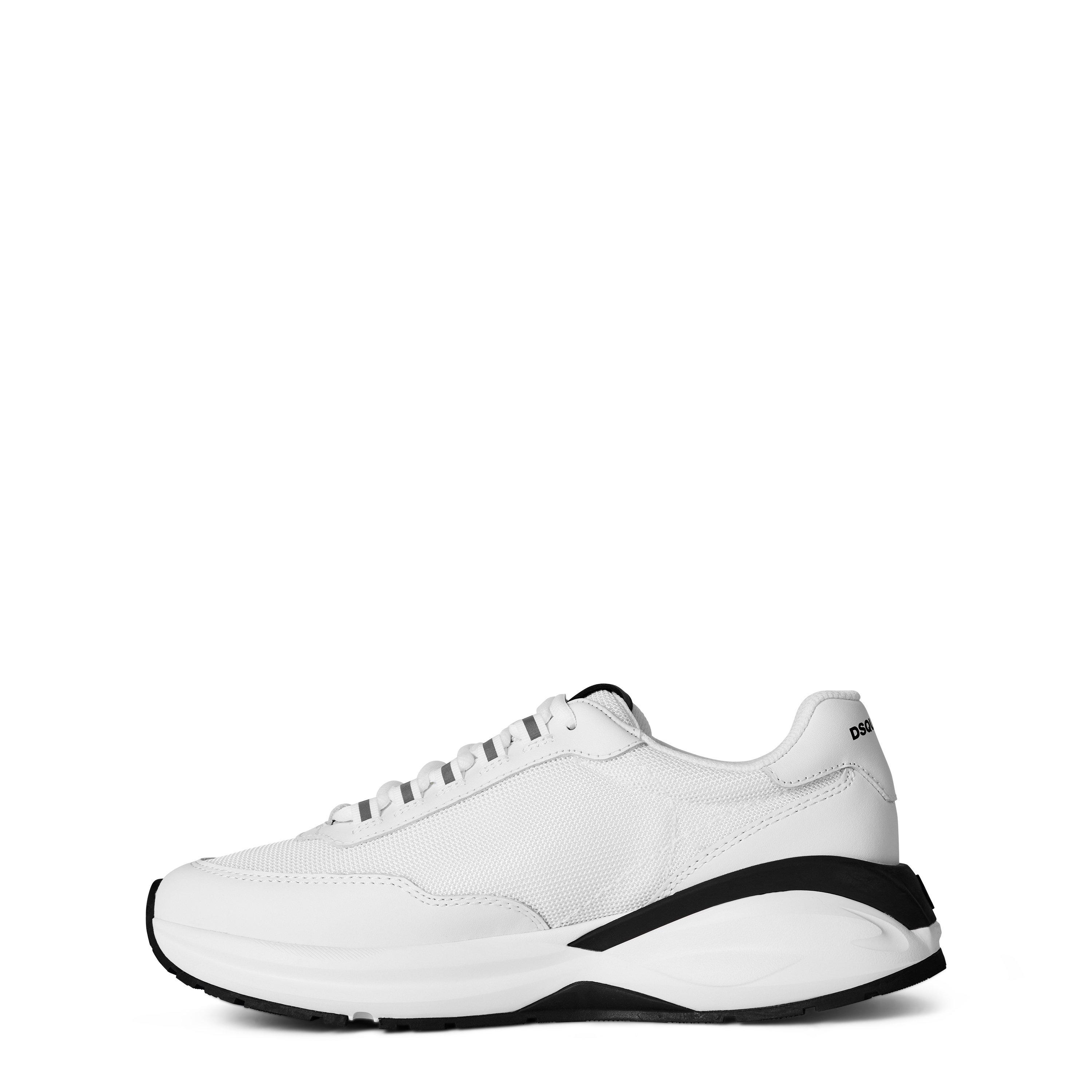 White/White - DSquared2 - Leather Dash Sneakers - 3