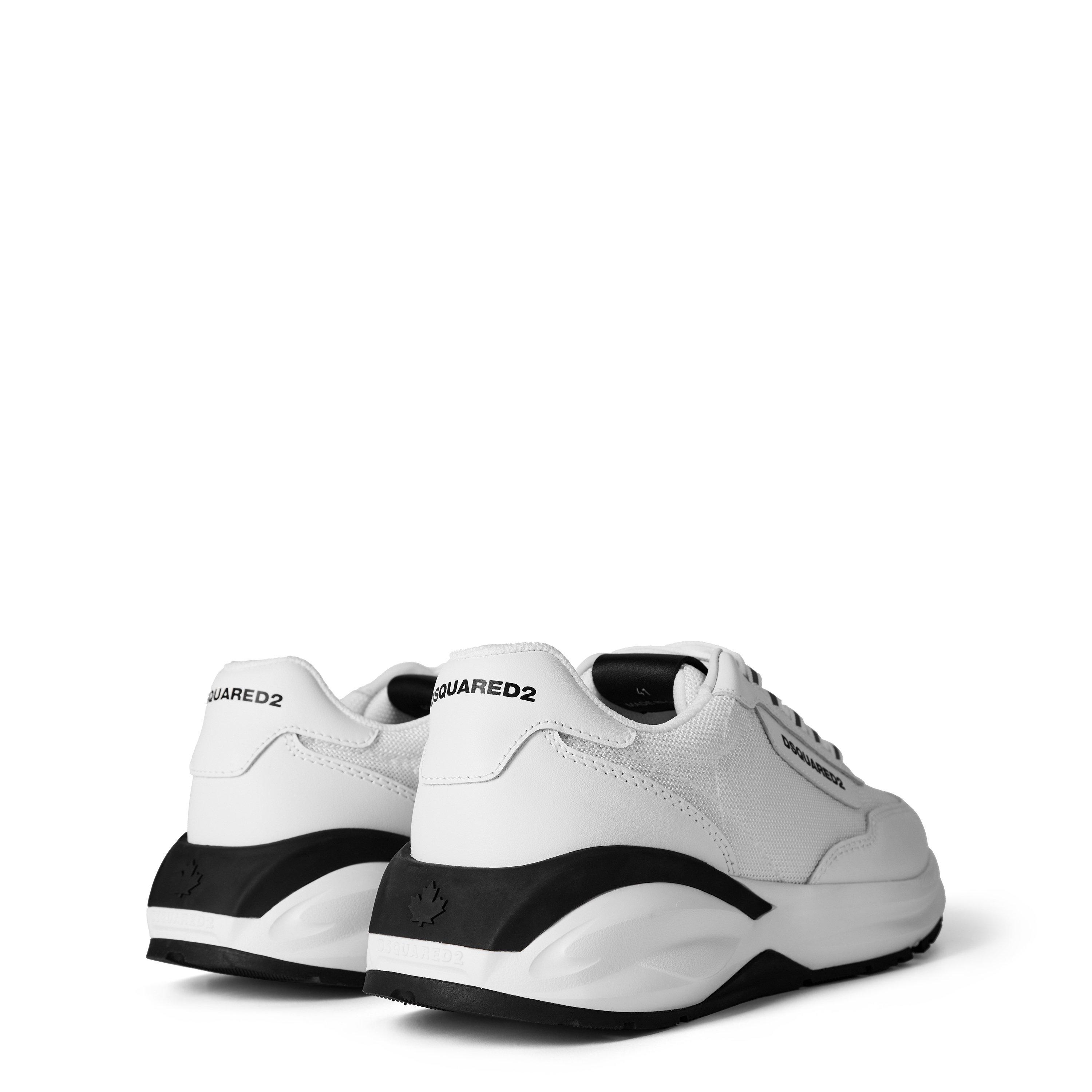 White/White - DSquared2 - Leather Dash Sneakers - 5