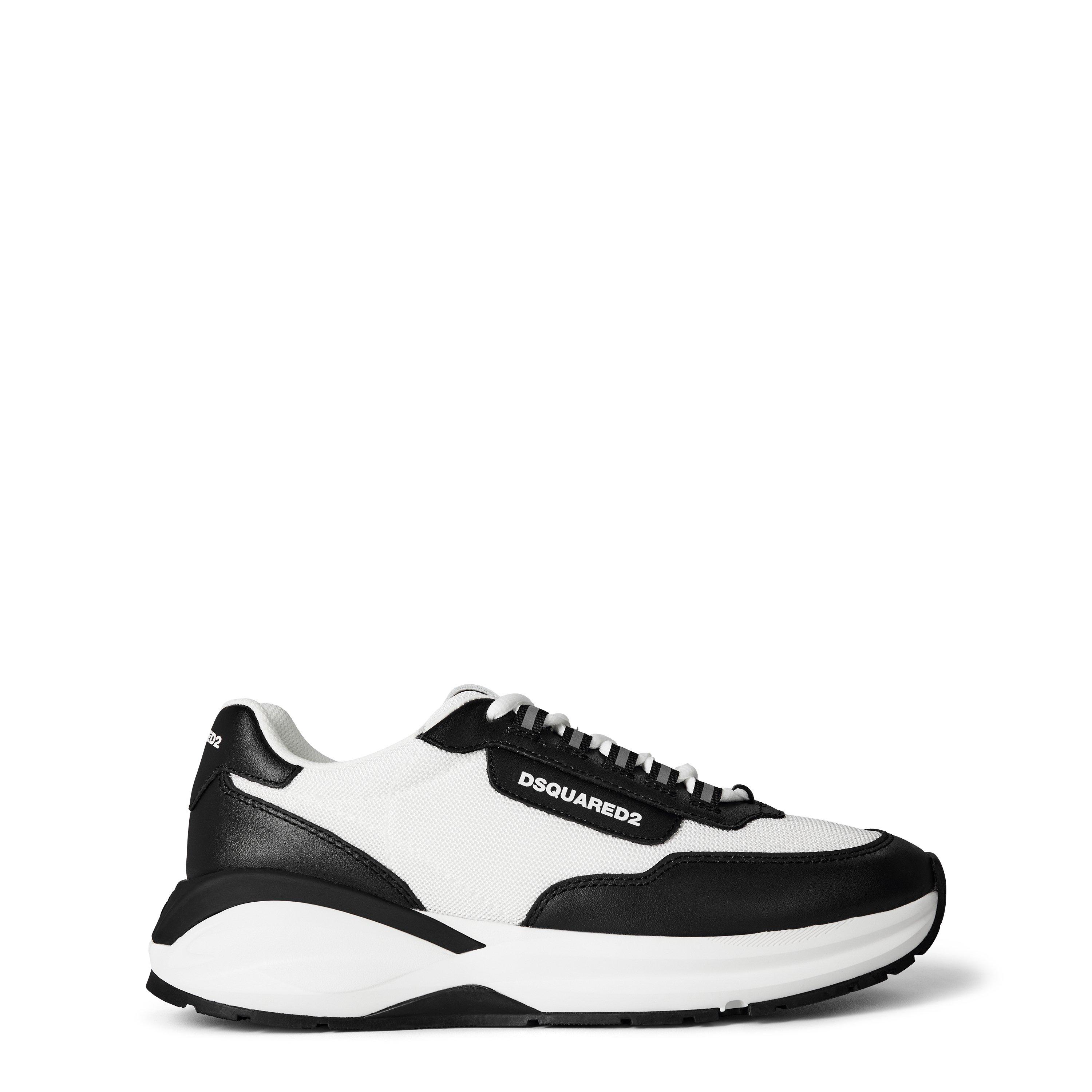 Black/White - DSquared2 - Leather Dash Sneakers - 1
