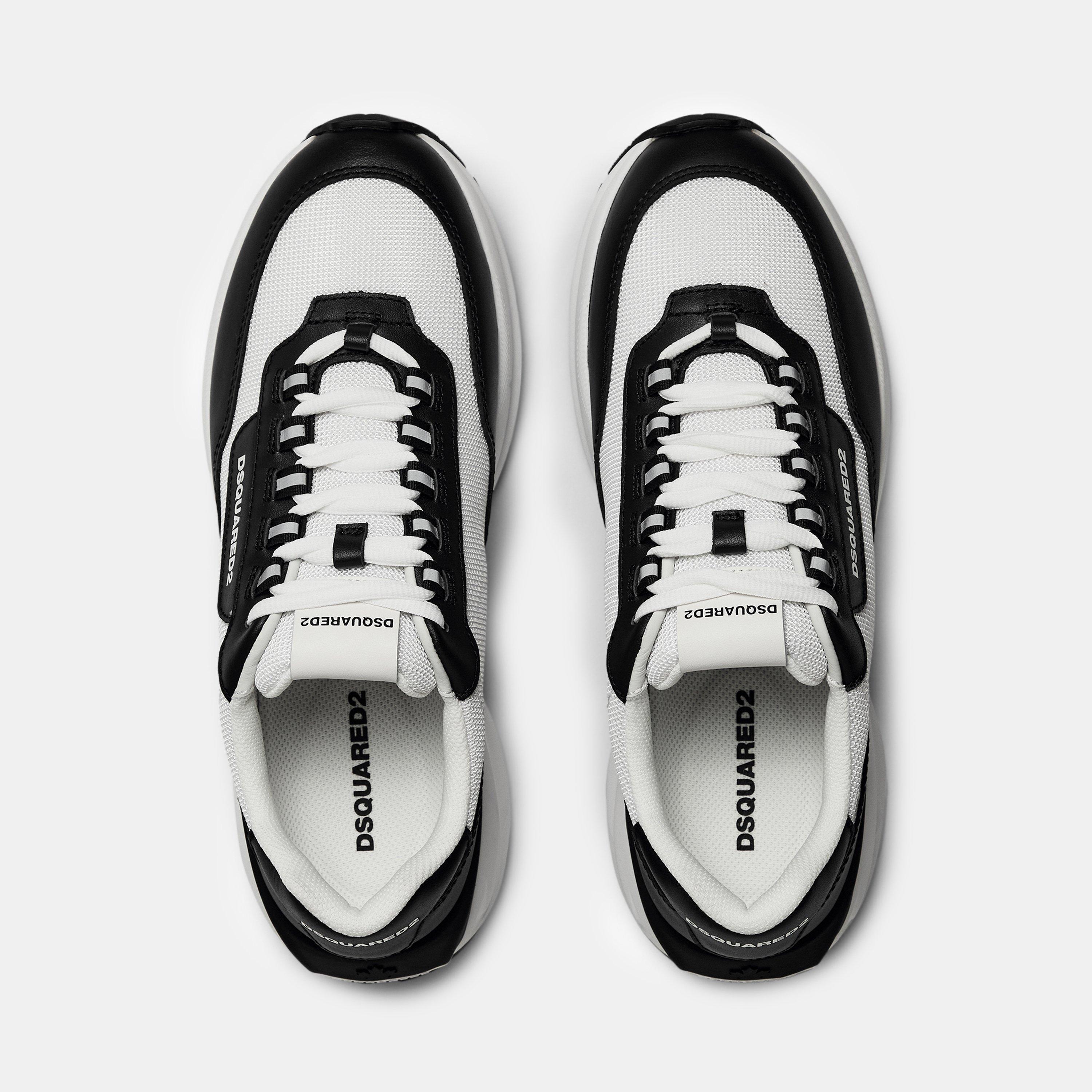 Black/White - DSquared2 - Leather Dash Sneakers - 6
