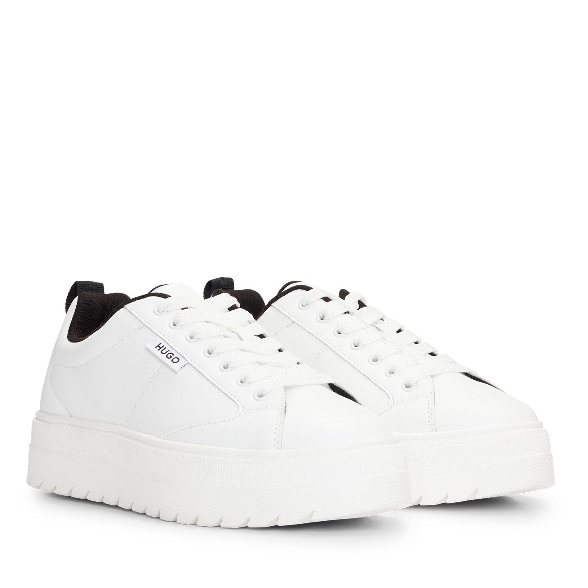White - Hugo - Women's Lyssa Platform Trainers - 4