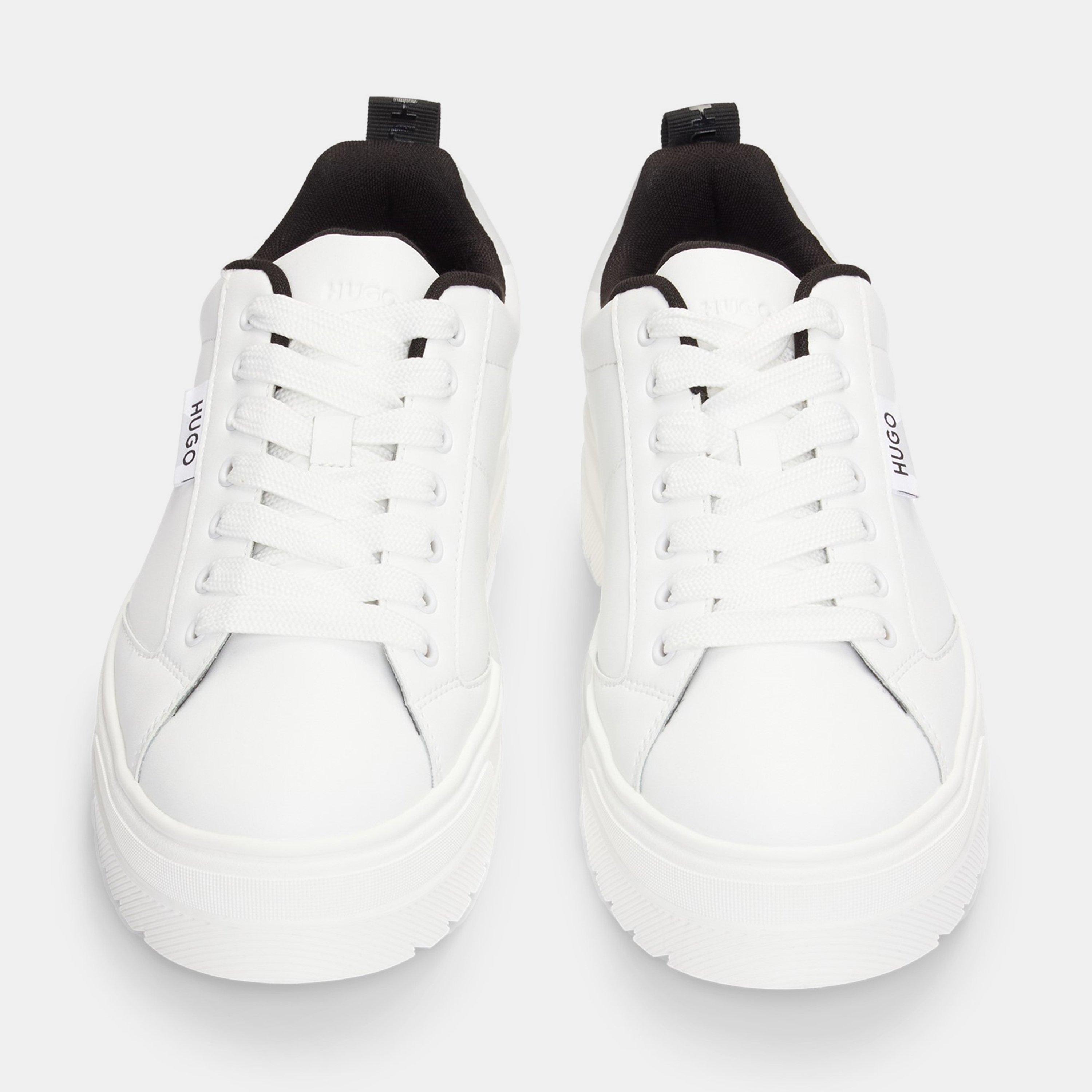 White - Hugo - Women's Lyssa Platform Trainers - 6