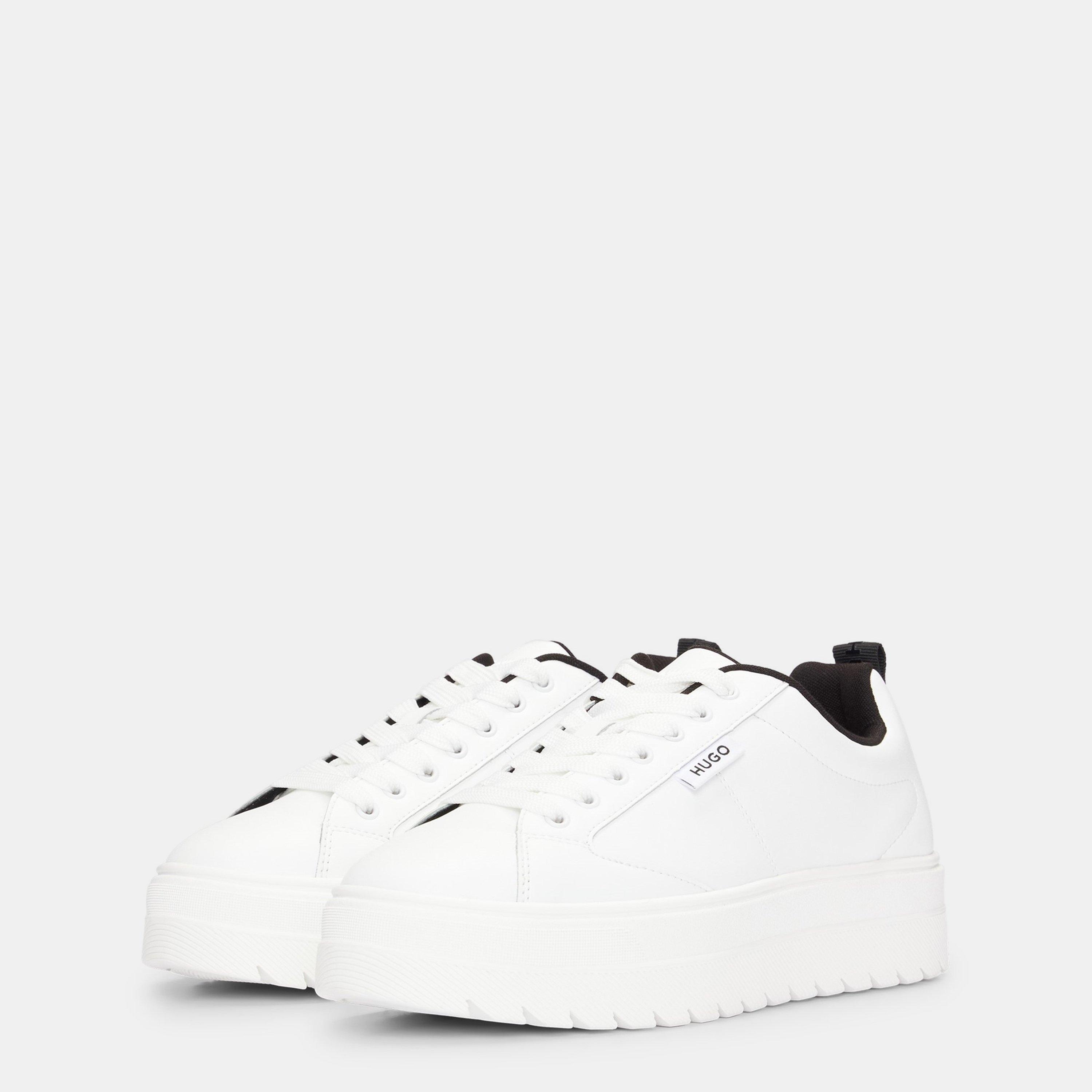 White - Hugo - Women's Lyssa Platform Trainers - 8