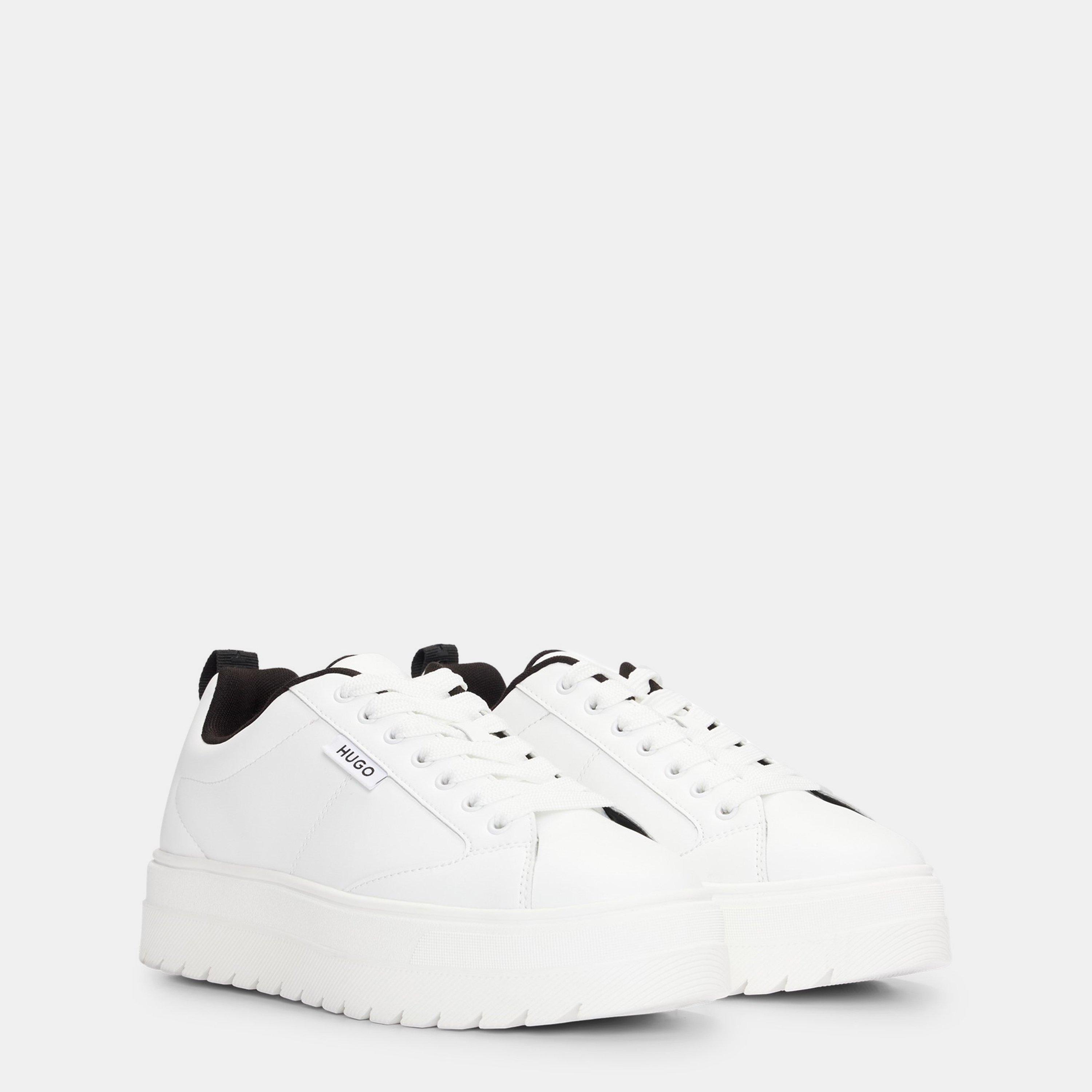 White - Hugo - Women's Lyssa Platform Trainers - 9