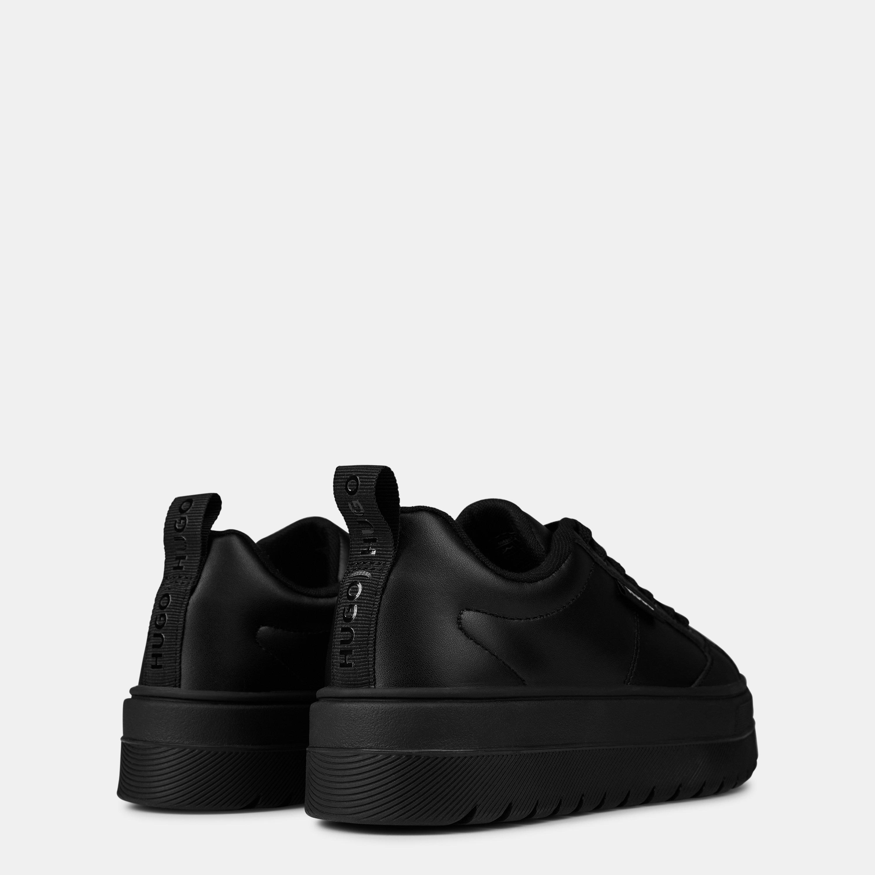Black - Hugo - Womens HUGO Chunky Platform Leather Trainers with Logo Detail (Lyssa) - 5