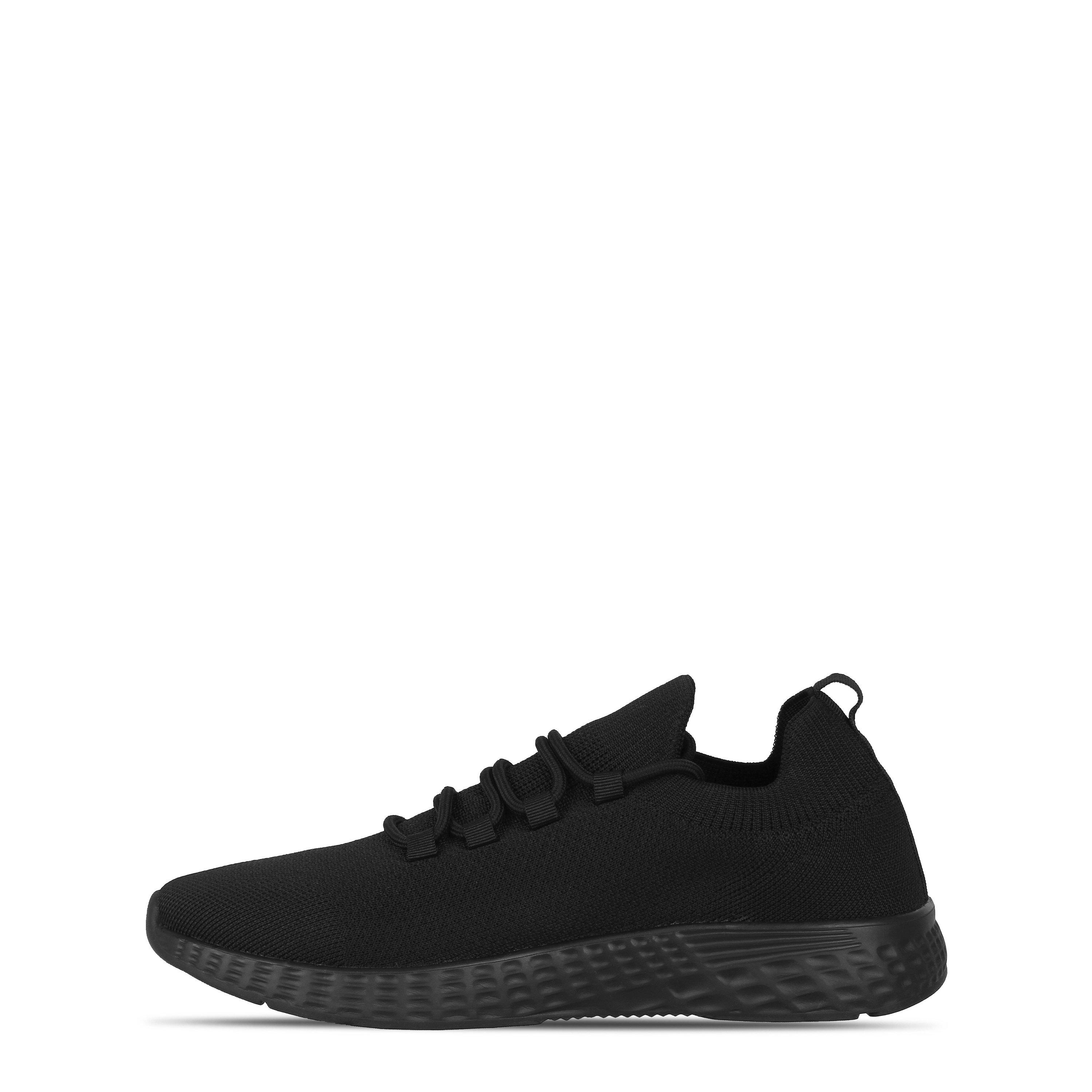 Black/Black - Fabric - Santo Mens Trainers - 3