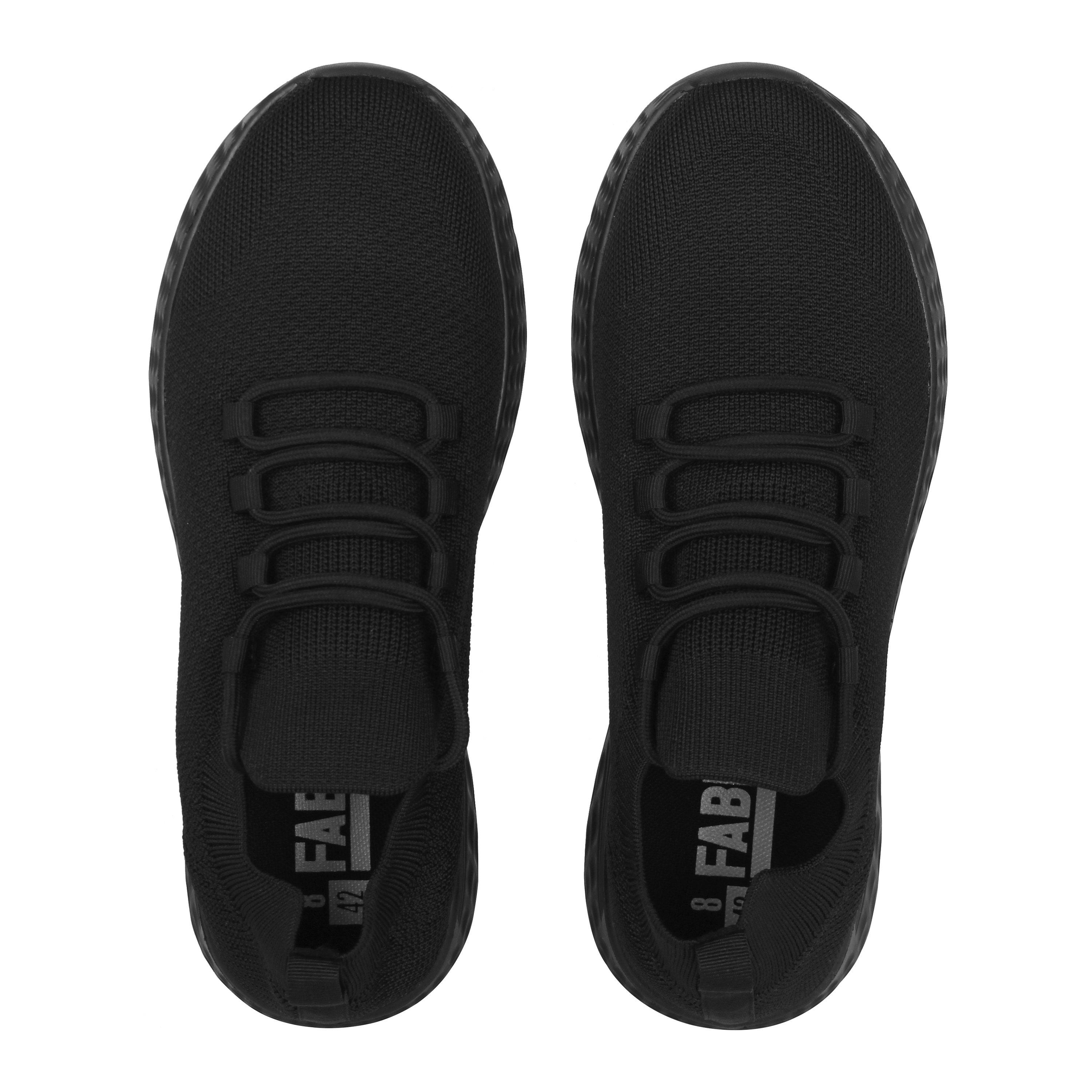 Black/Black - Fabric - Santo Mens Trainers - 6