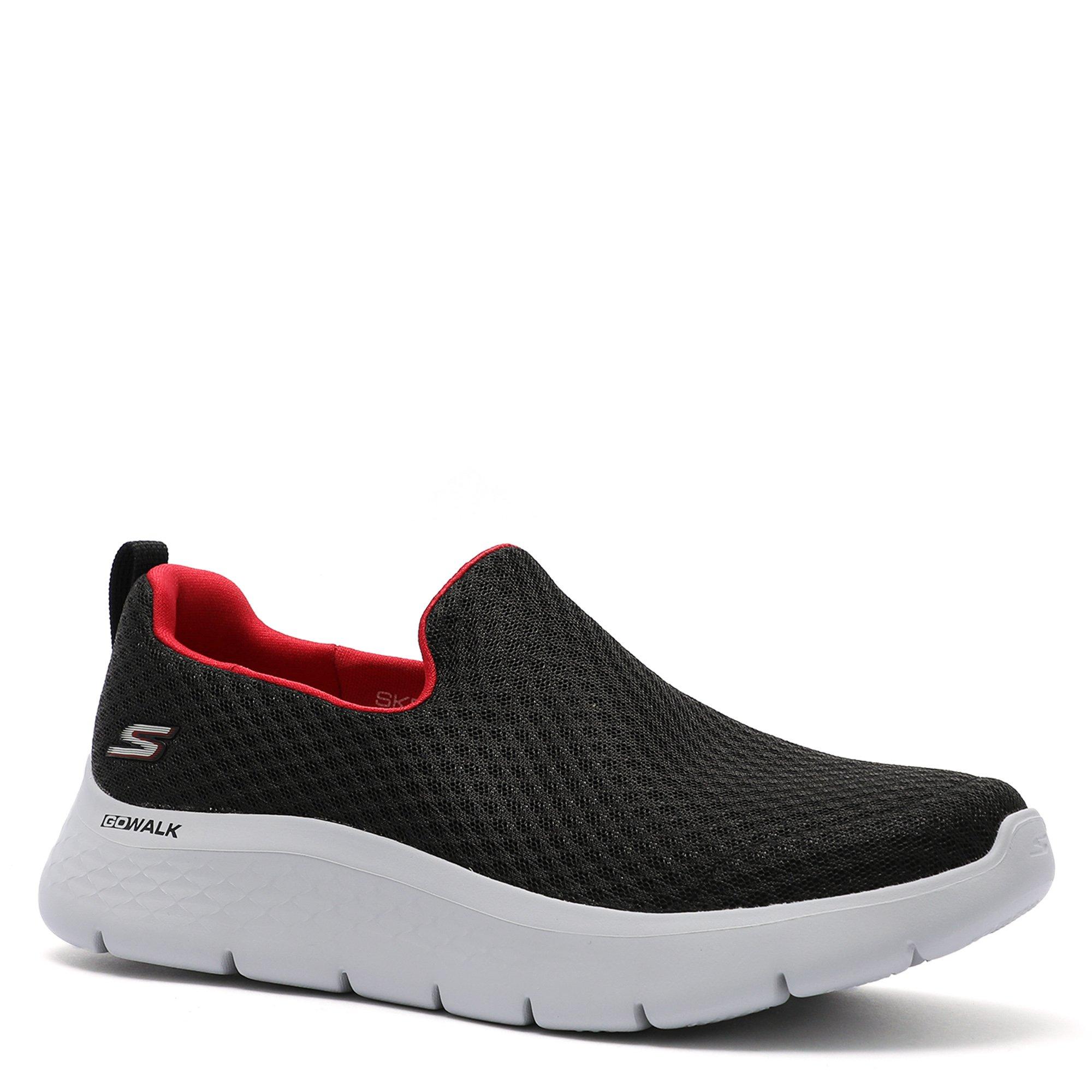 Black/Red - Skechers - GOwalk Flex Mens Slip On Trainers - 5