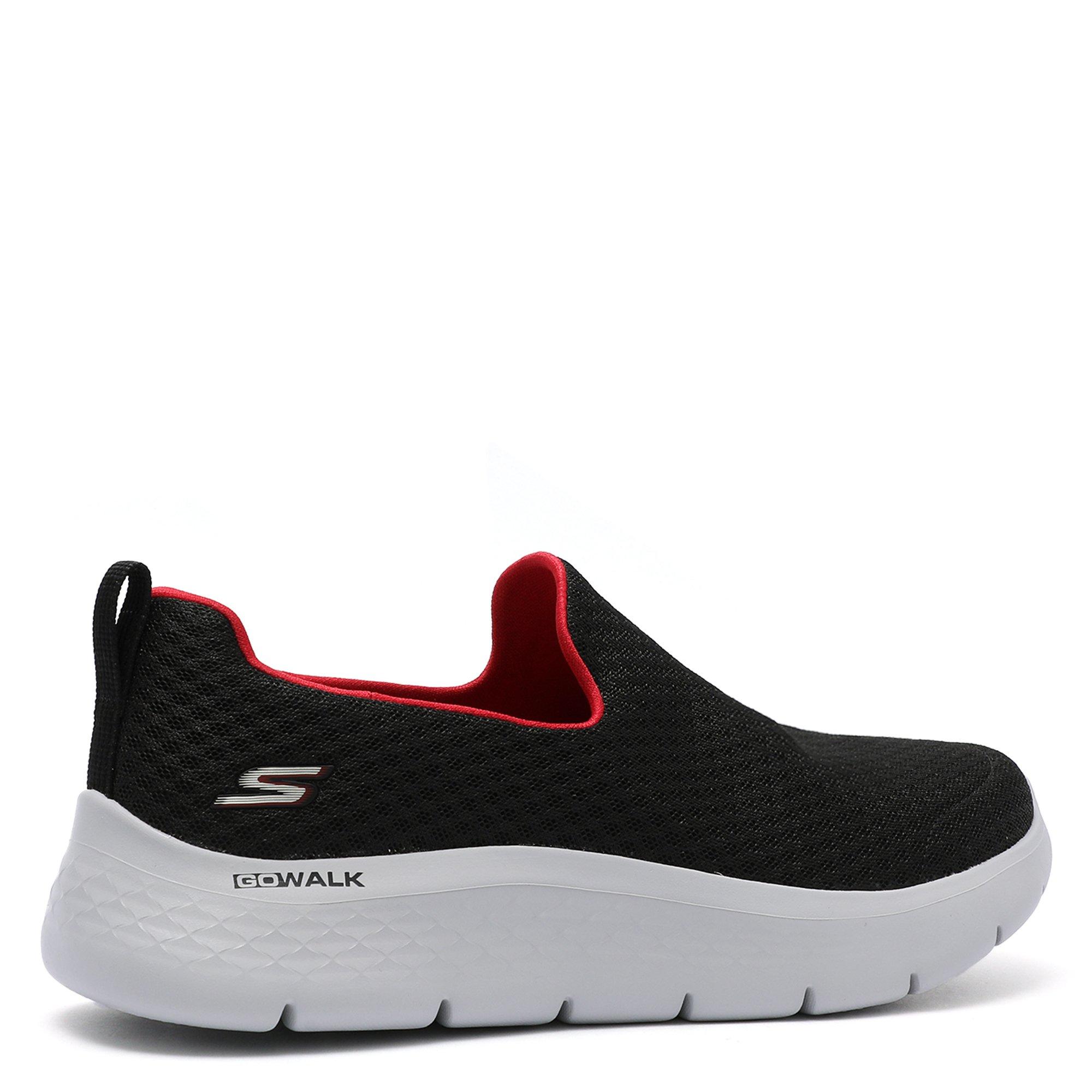 Black/Red - Skechers - GOwalk Flex Mens Slip On Trainers - 6