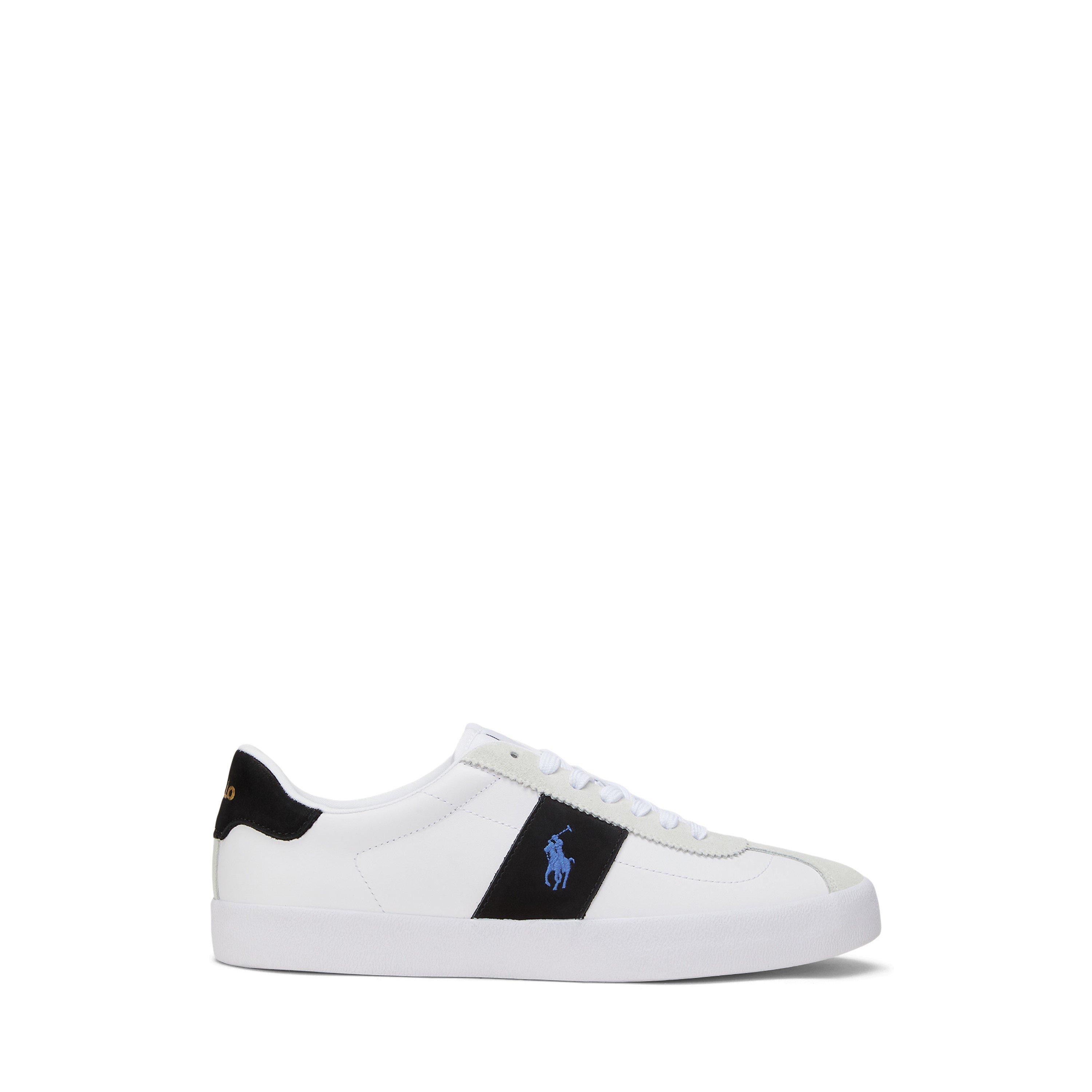 White/Blue - Polo Ralph Lauren - Court Vulc Leather Suede Trainers - 1