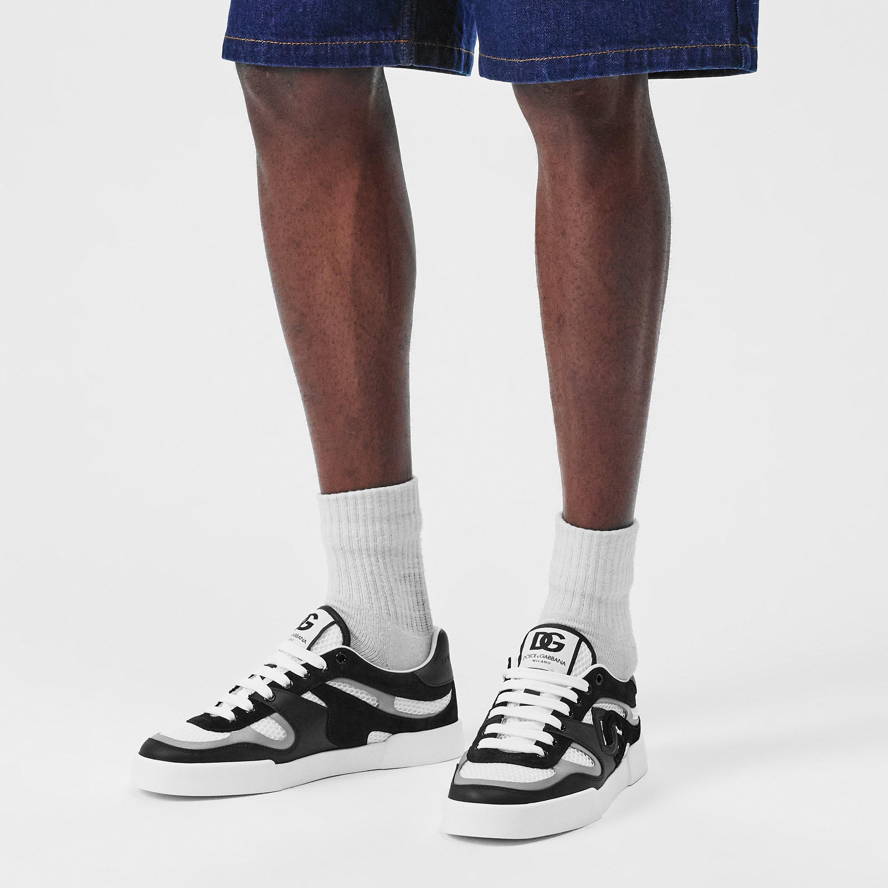 White/Black - Dolce and Gabbana - Men's Skate Mesh Chunky Trainers - 2