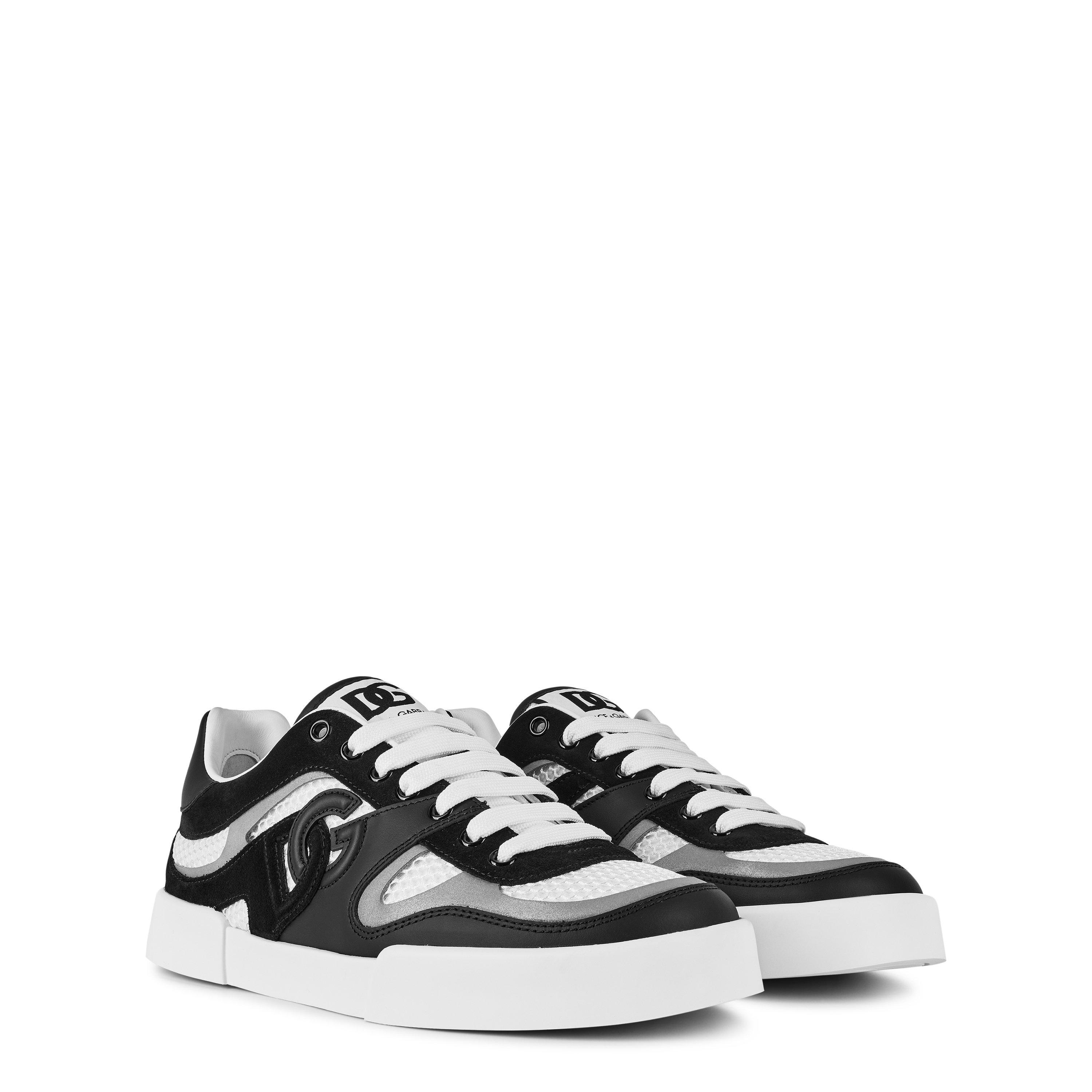 White/Black - Dolce and Gabbana - Men's Skate Mesh Chunky Trainers - 4