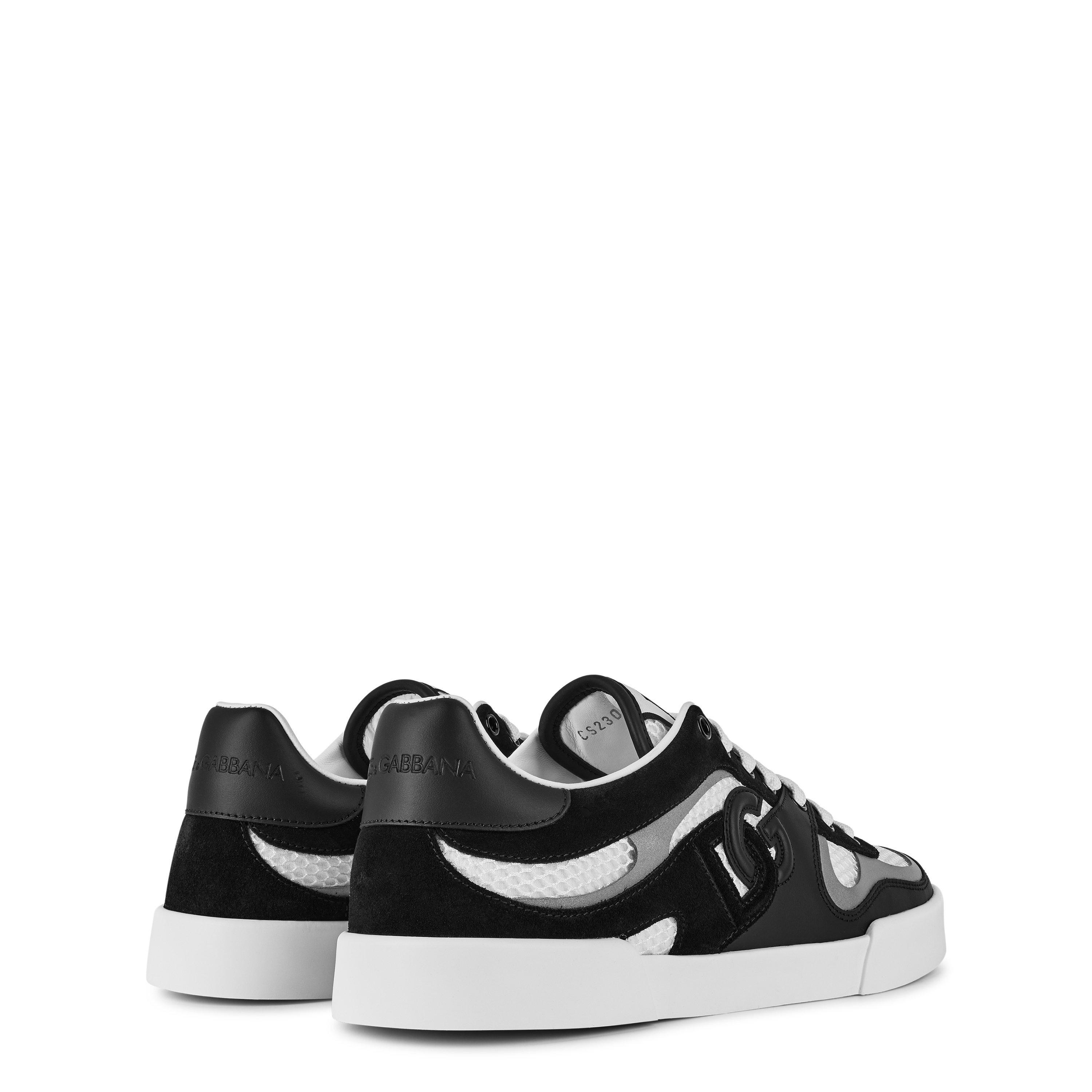 White/Black - Dolce and Gabbana - Men's Skate Mesh Chunky Trainers - 5