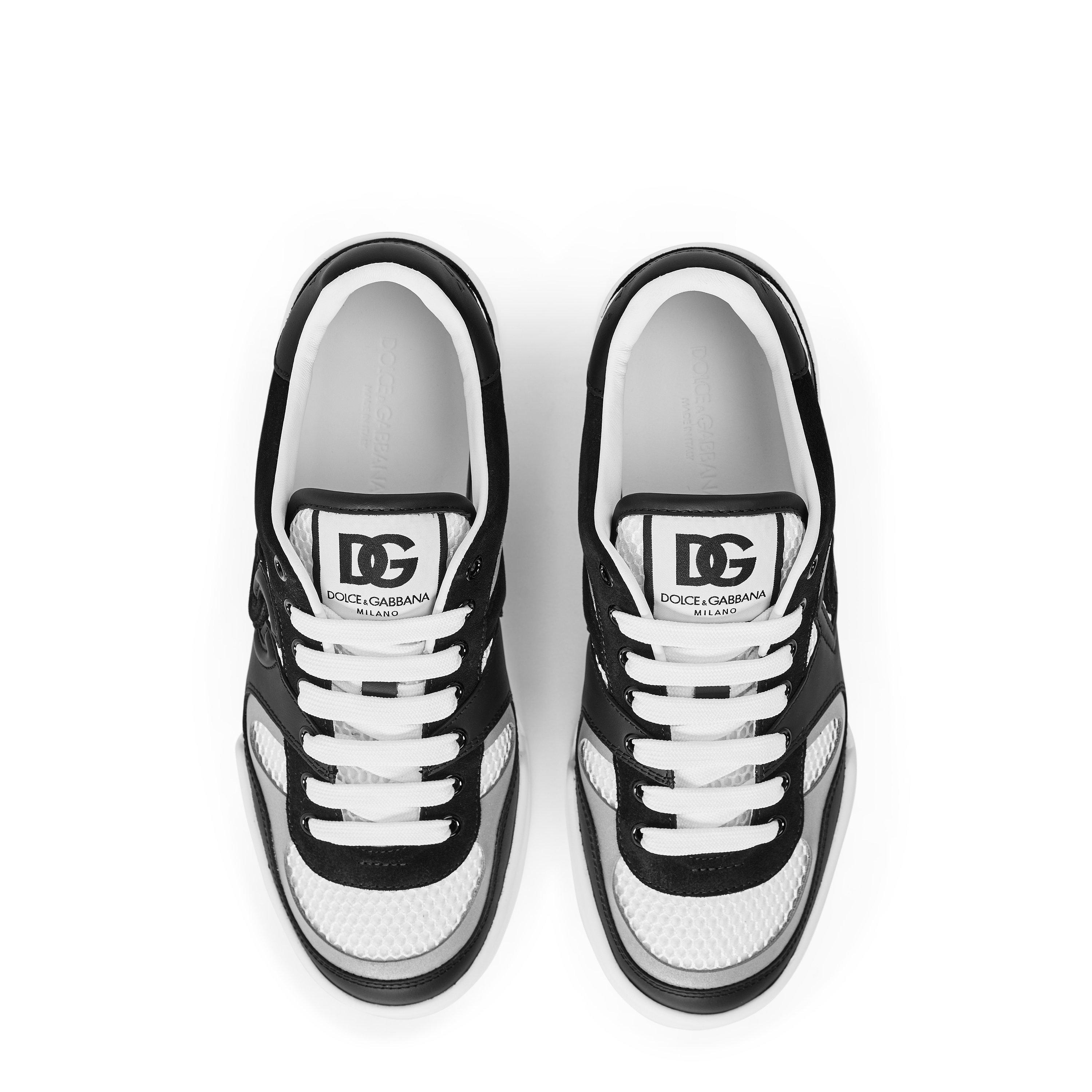 White/Black - Dolce and Gabbana - Men's Skate Mesh Chunky Trainers - 6