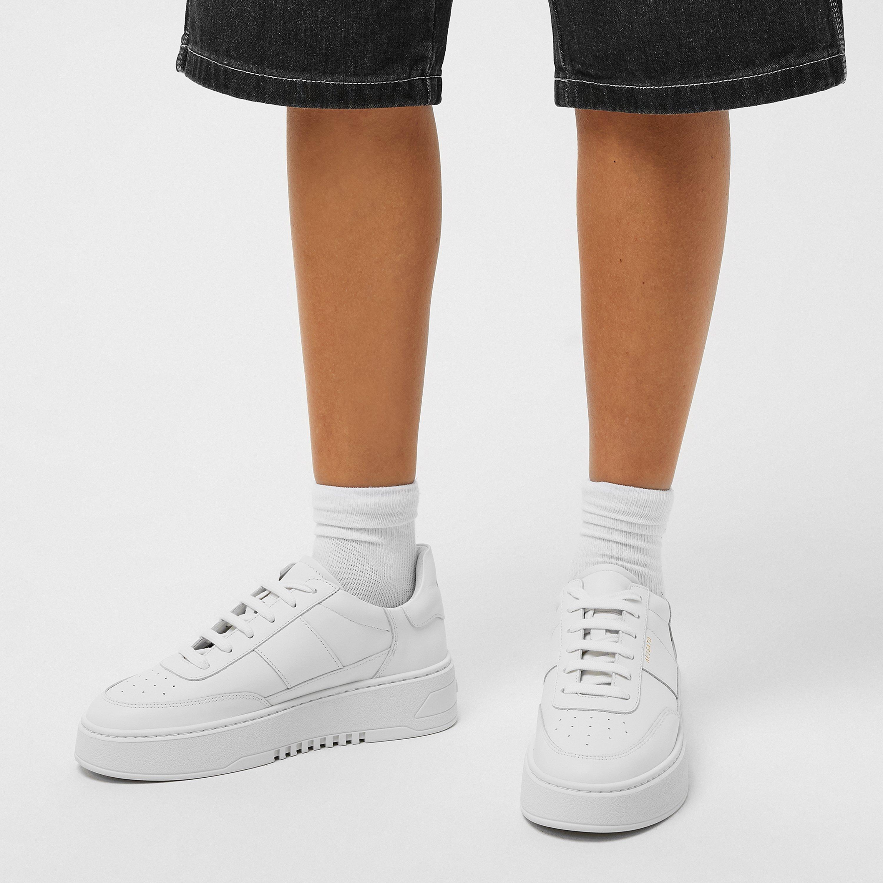 White/White - Axel Arigato - Women's Orbit Leather Trainer - 2