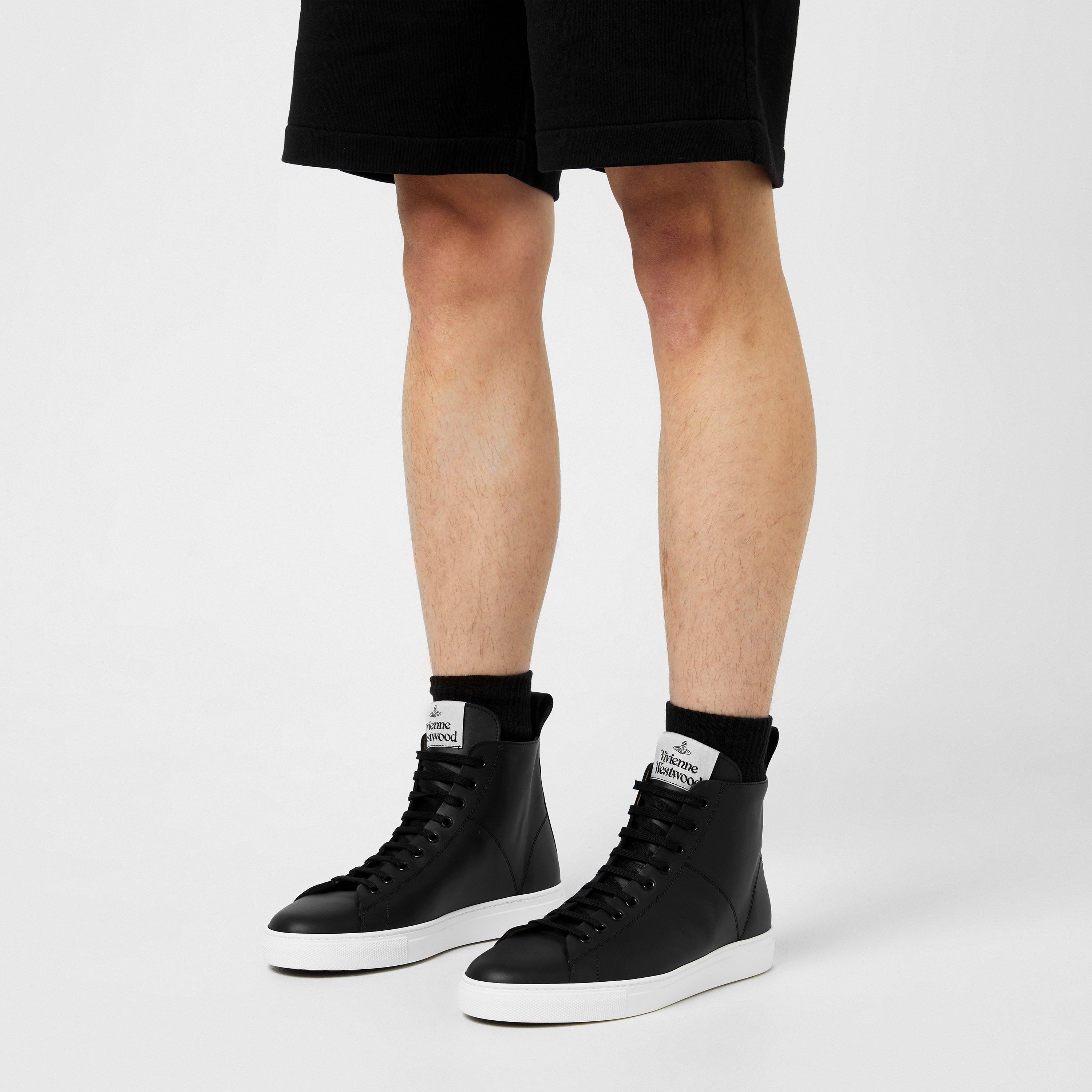 Vivienne westwood jacquard high top trainers hotsell
