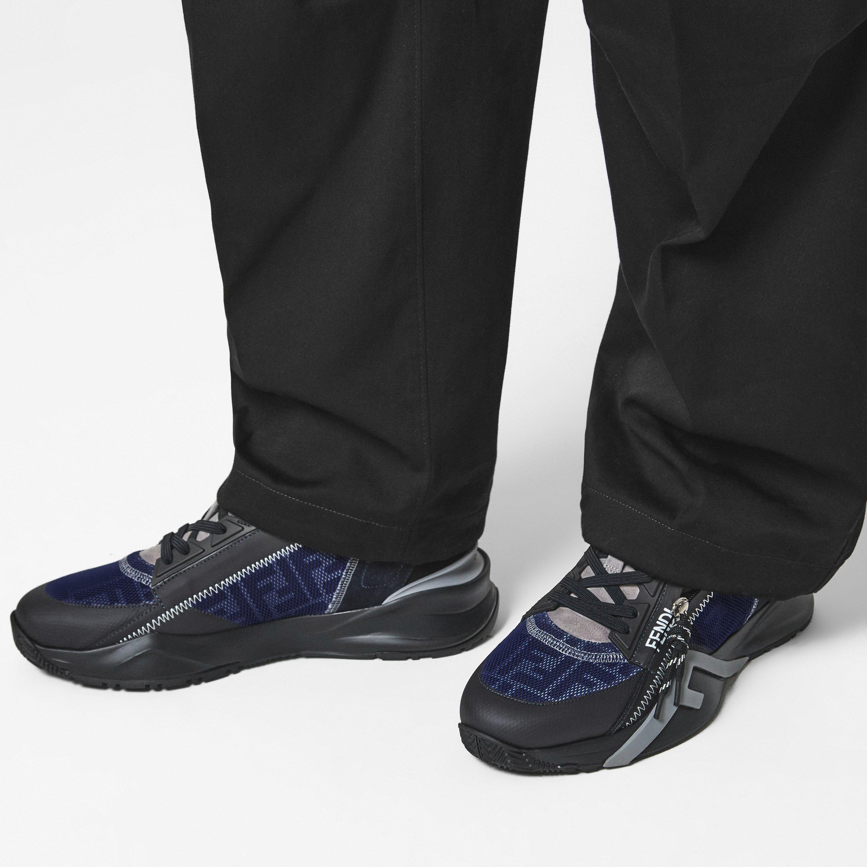 Grey/Blue - Fendi - Flow Sneakers - 3