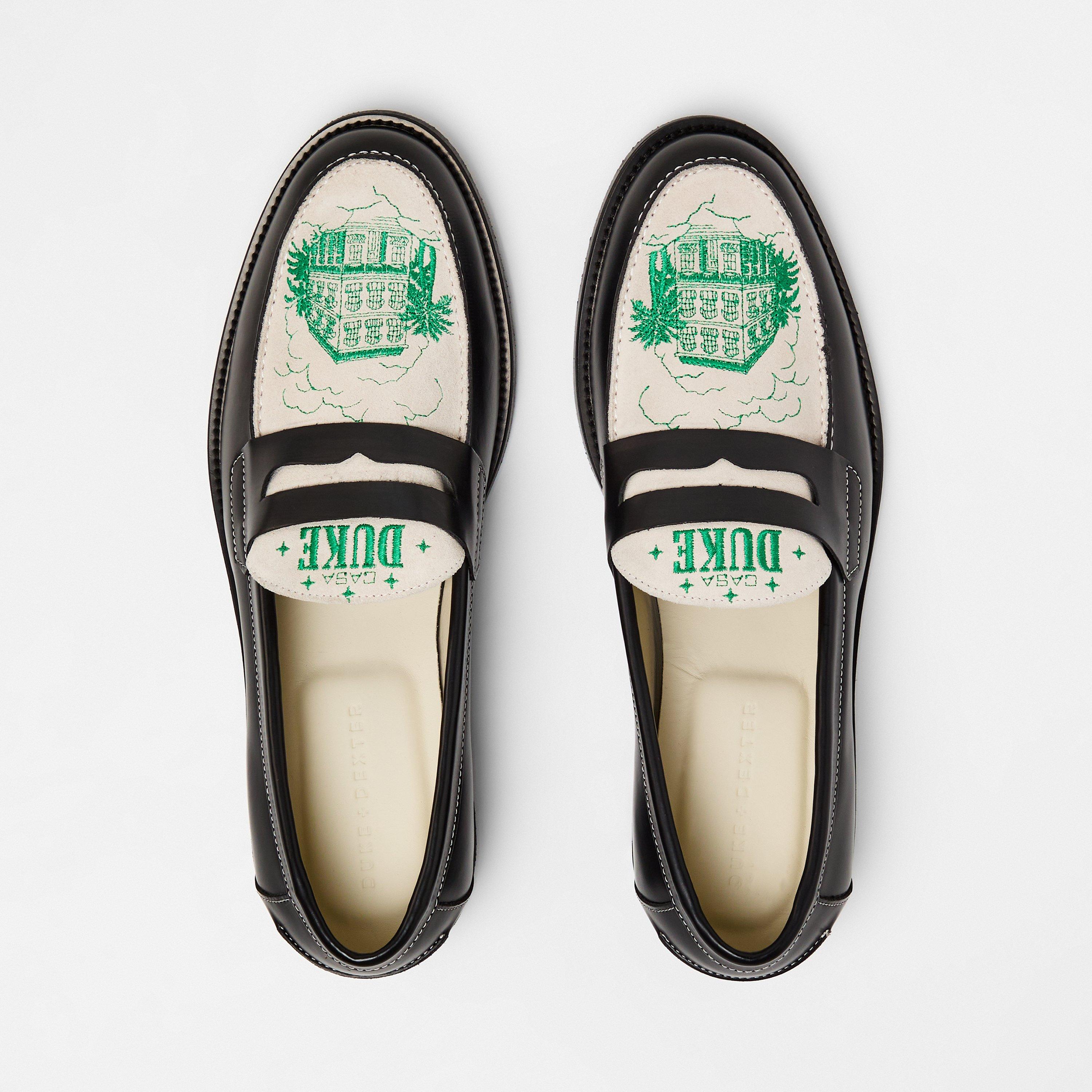 Black/White - Duke and Dexter - Casa Duke Penny Loafers - 5