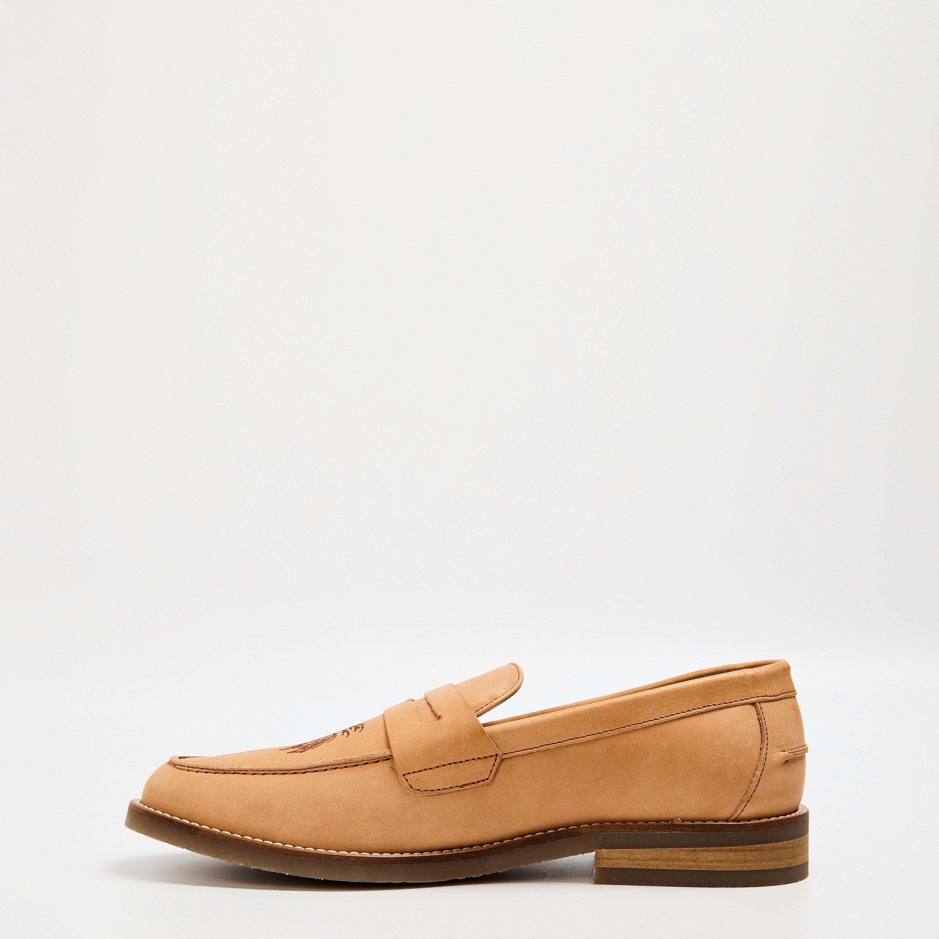 Brown - Duke and Dexter - Wilde Palm Tree Penny Loafers - 2